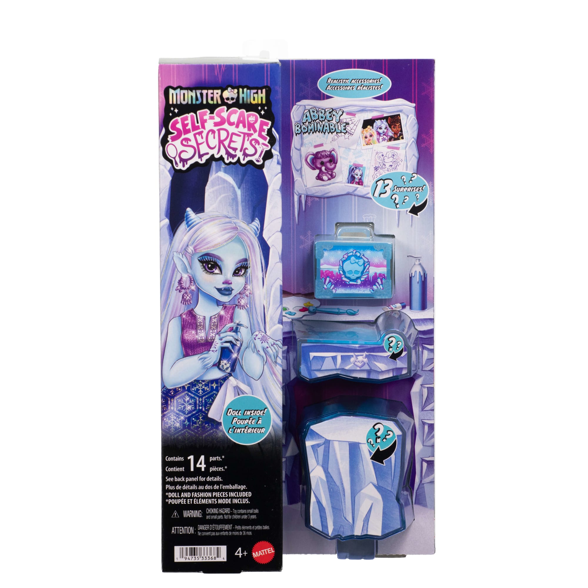Monster High Self-Scare Secrets Abbey Bominable Fashion Doll With 13 Realistic Accessories - Image 6