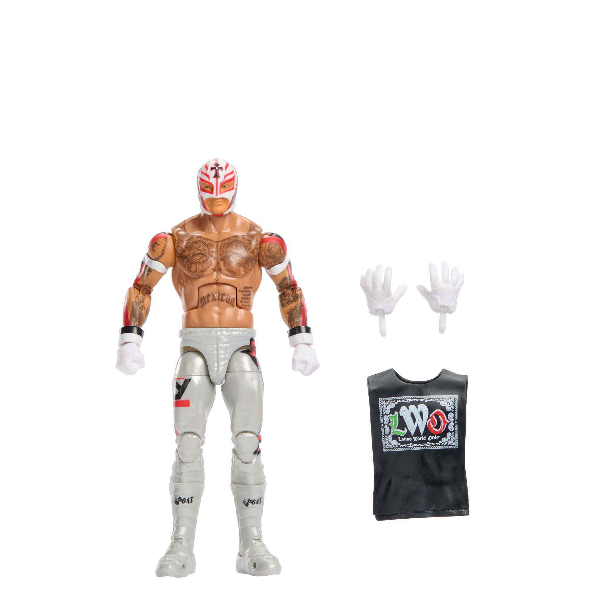WWE Elite Rey Mysterio Action Figure. Series #125 Set. 6-Inch Collectible With Articulation & Accessories