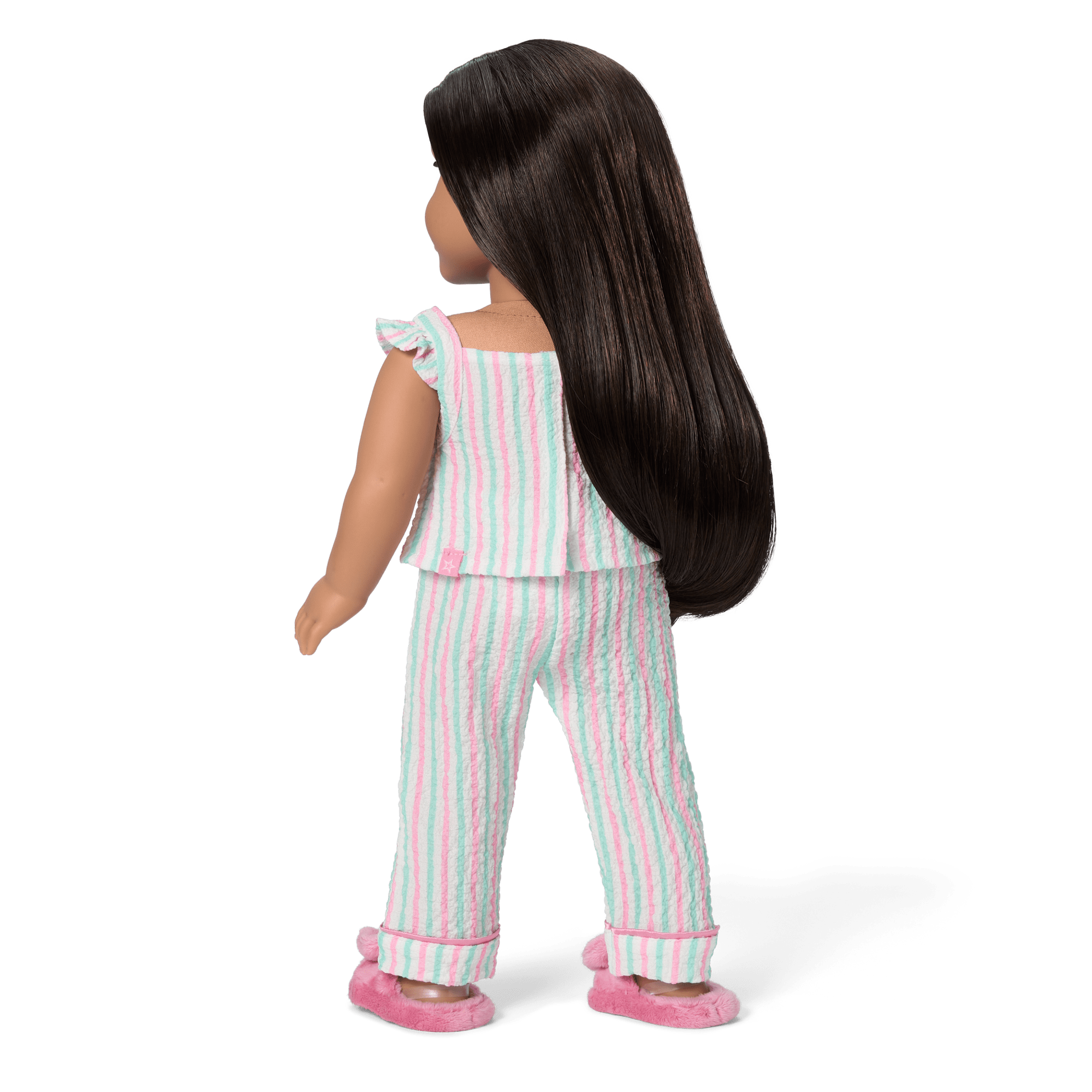 Raquel's™ Coastal Stripes Pajamas for 18-inch Dolls (Girl of the Year™ 2026) - Image 3