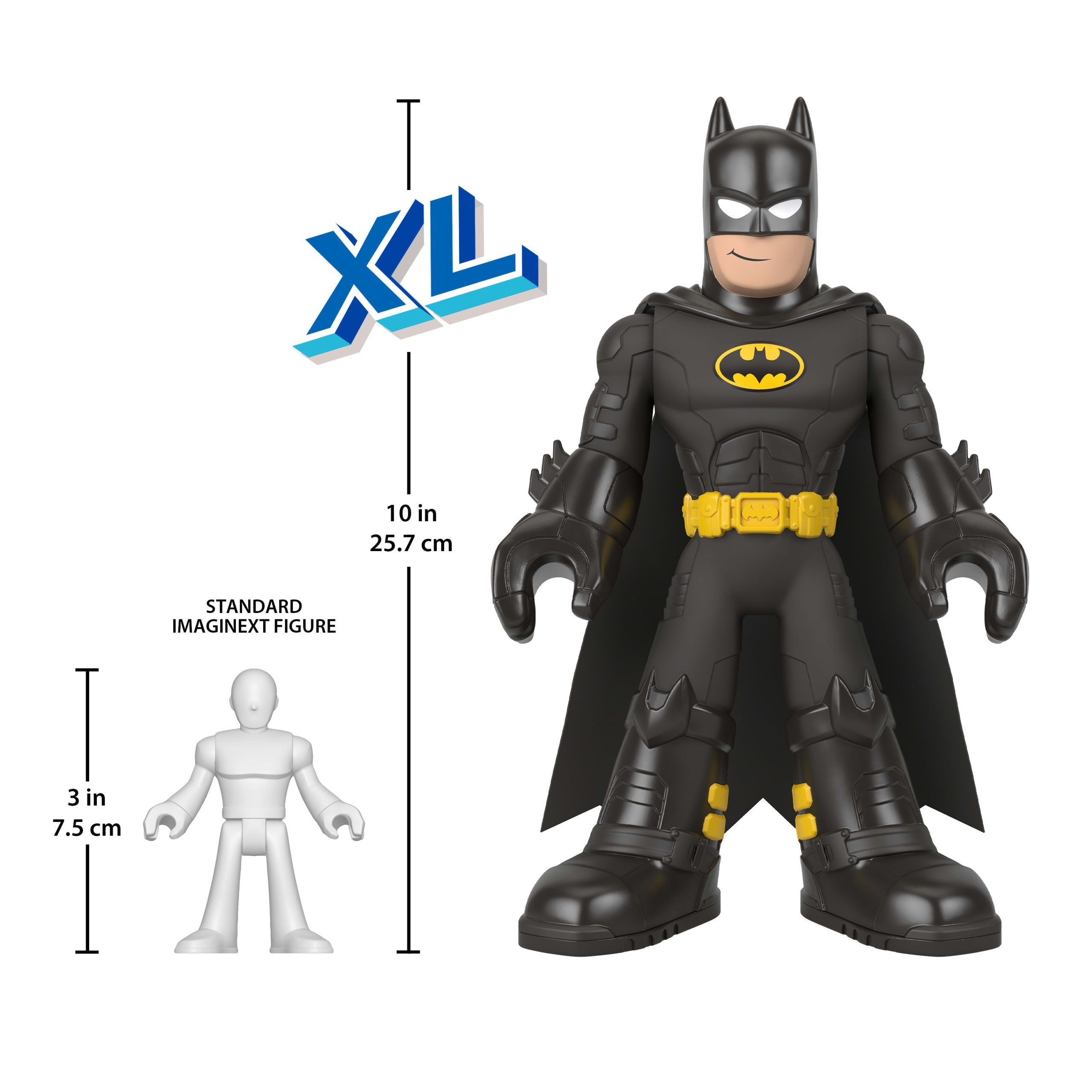 Imaginext DC Super Friends XL 9-Inch Batman Action Figure With Articulation. Wearing Hero Look - Image 6