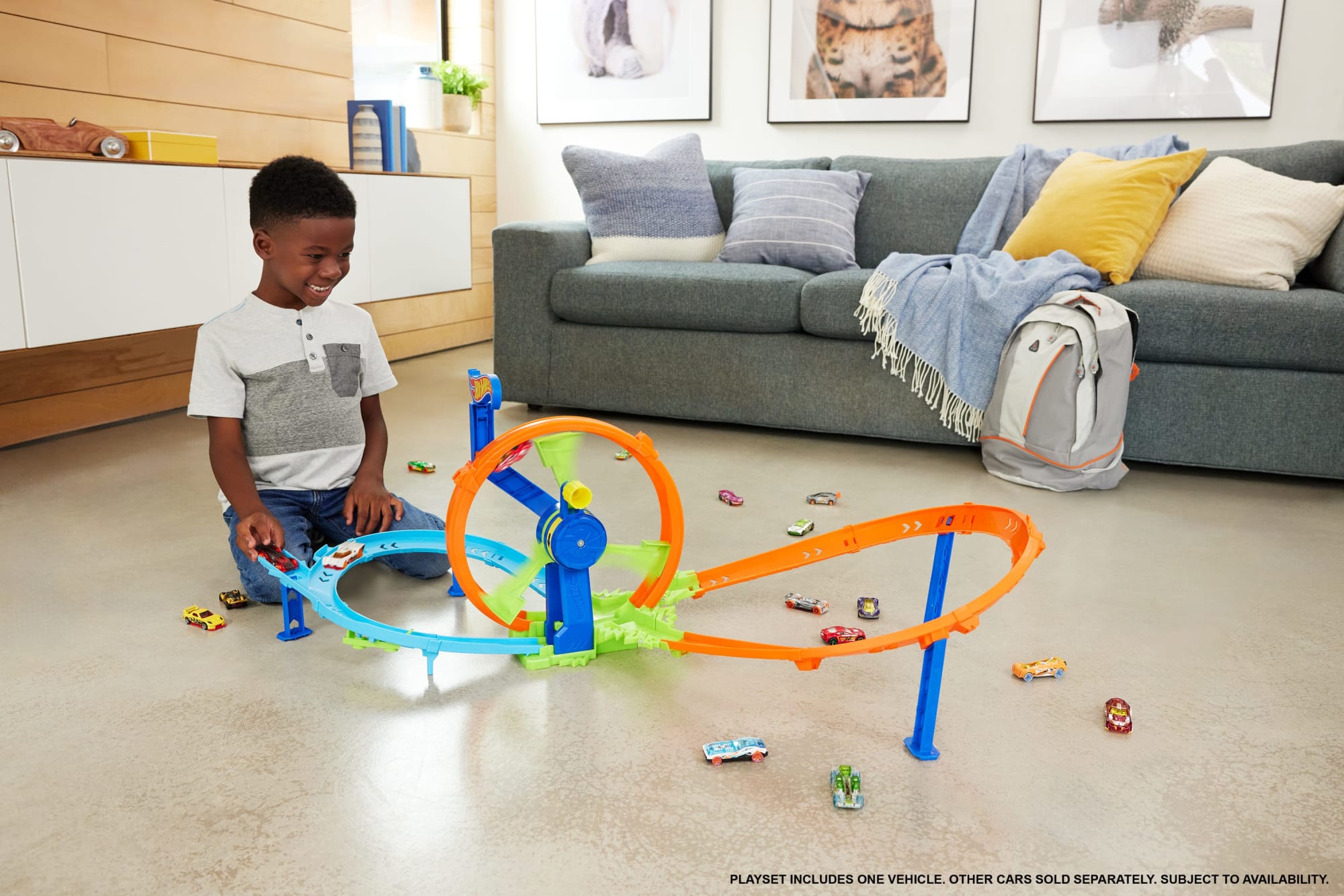 Hot Wheels Rapid Launch & Loop Playset With 1:64 Scale Die-Cast Toy Car. Crash & Track Set - Image 2