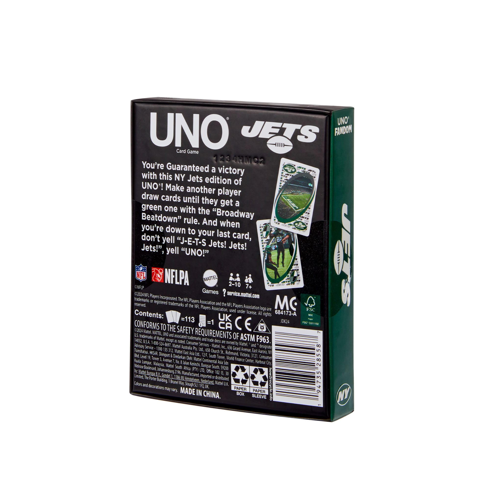 UNO Fandom NFL New York Jets Game Deck - Image 8
