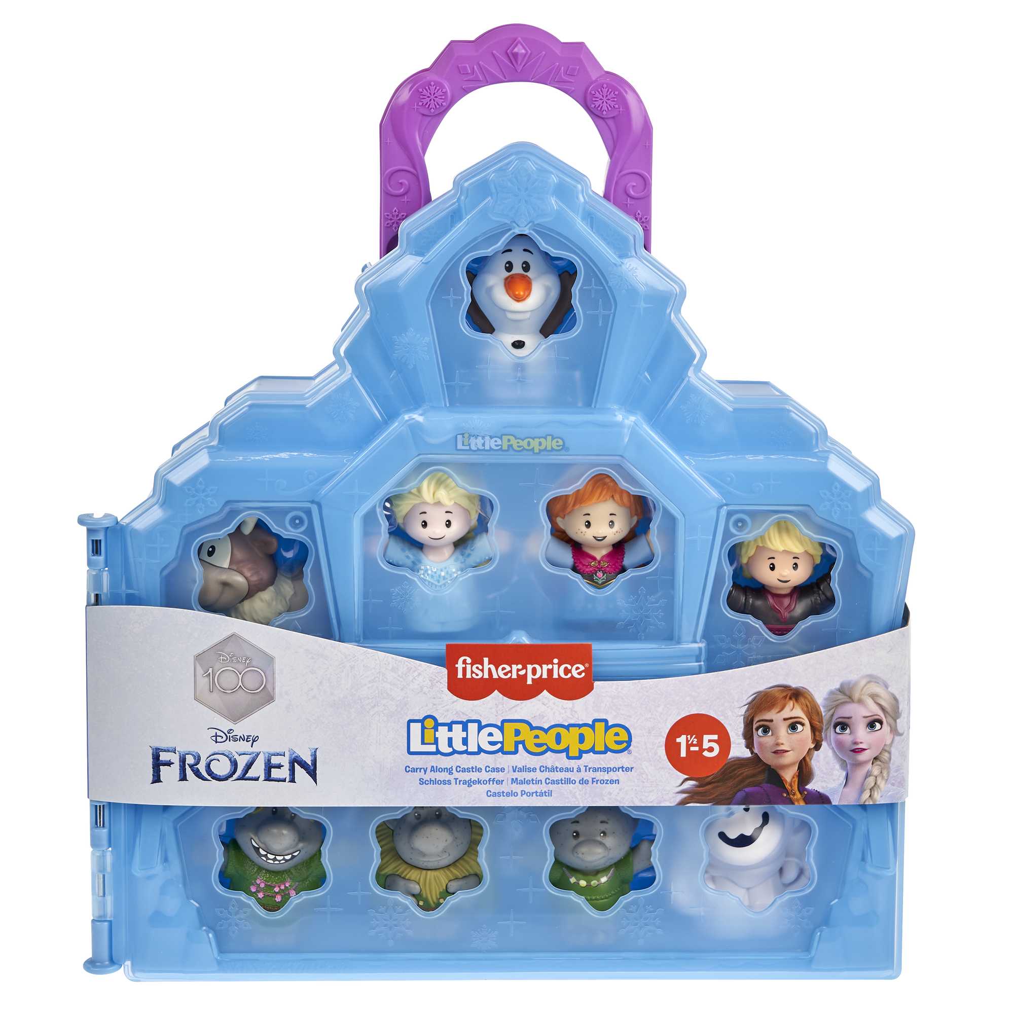 Disney Frozen Castle Playset With 9 Fisher-Price Little People Figures. Carry Along Castle Case - Image 6