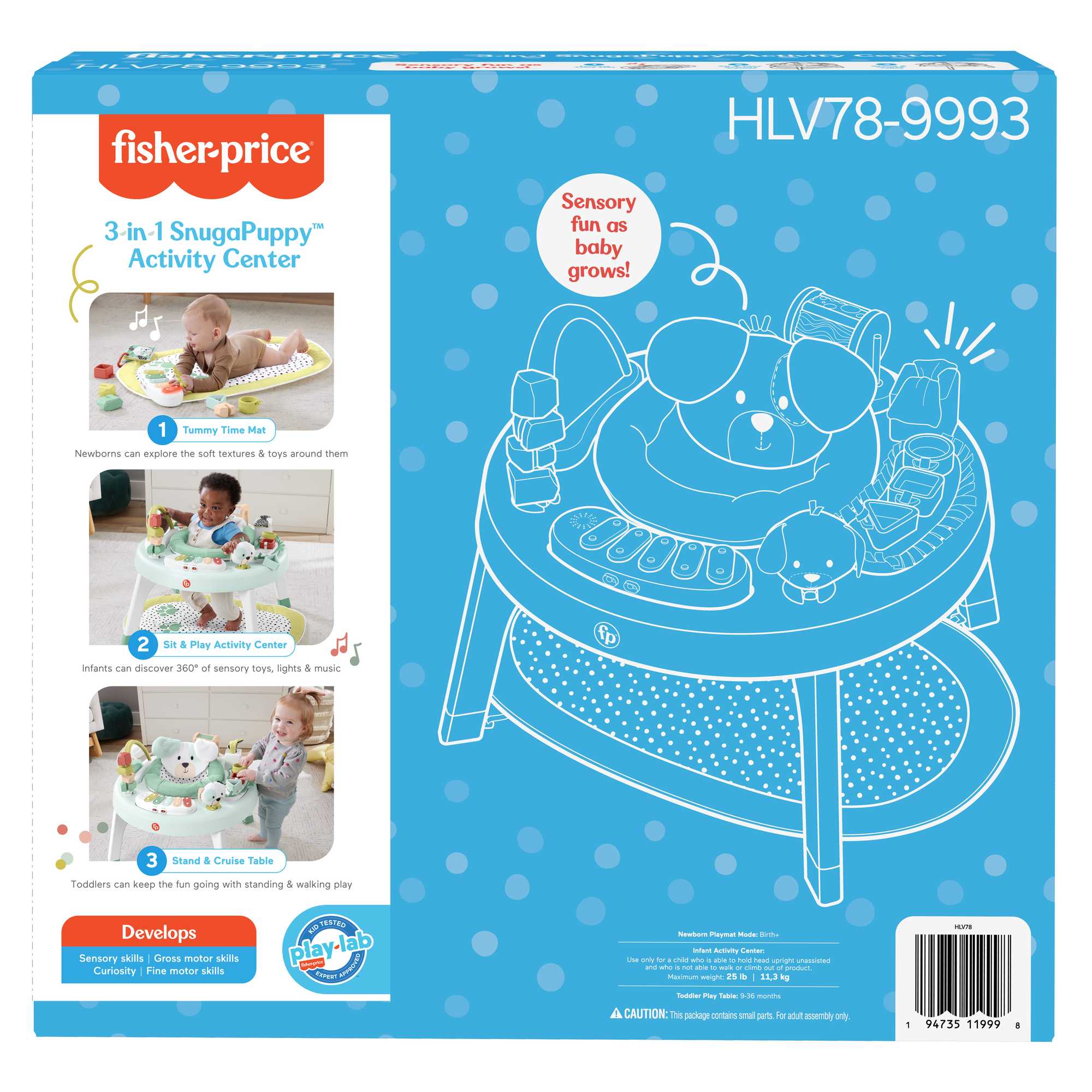 Fisher-Price 3-in-1 Baby Activity Center With Lights & Sounds. Play Mat. Toddler Toy. Snugapuppy - Image 6