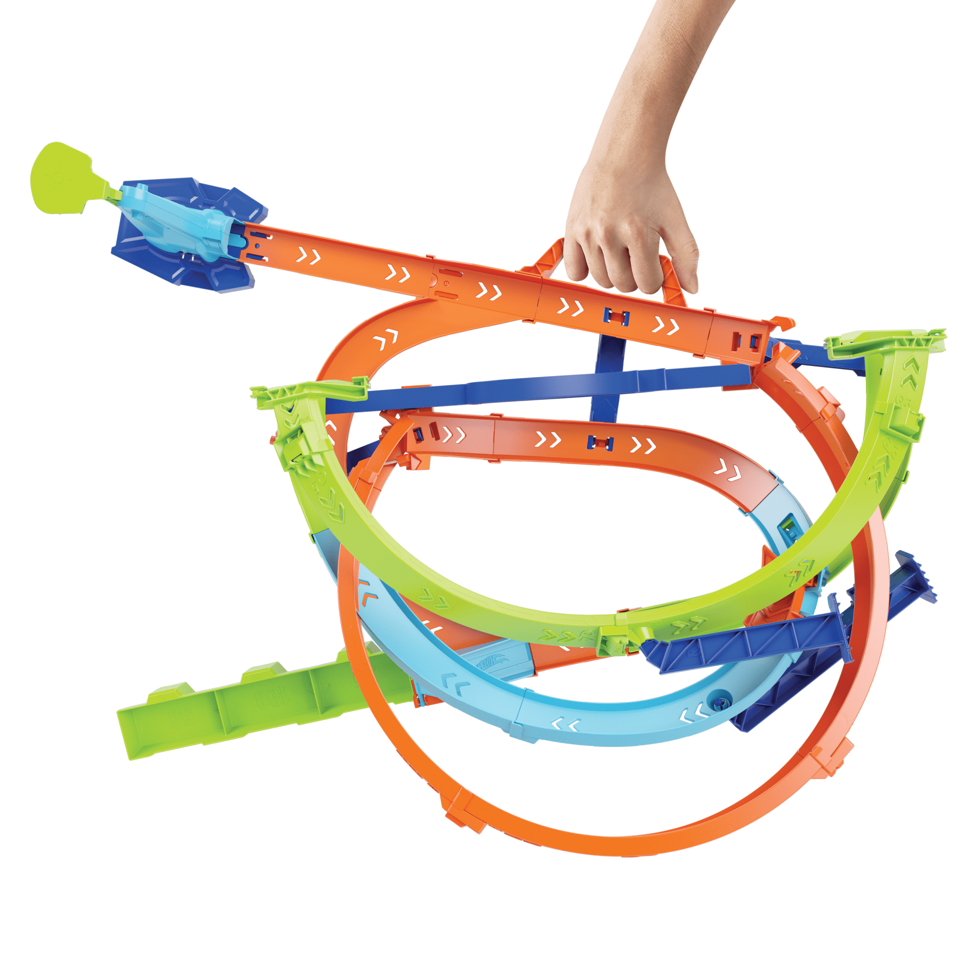 Hot Wheels Action Loop Cyclone Challenge Track Set With 1:64 Scale Toy Car. Easy Storage - Image 5