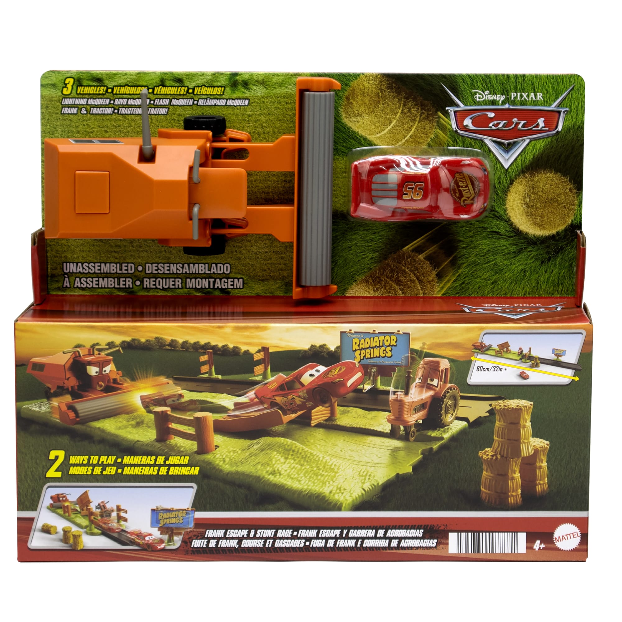 Disney And Pixar Cars Frank Escape & Stunt Race Playset With Lightning Mcqueen Toy Car - Image 6