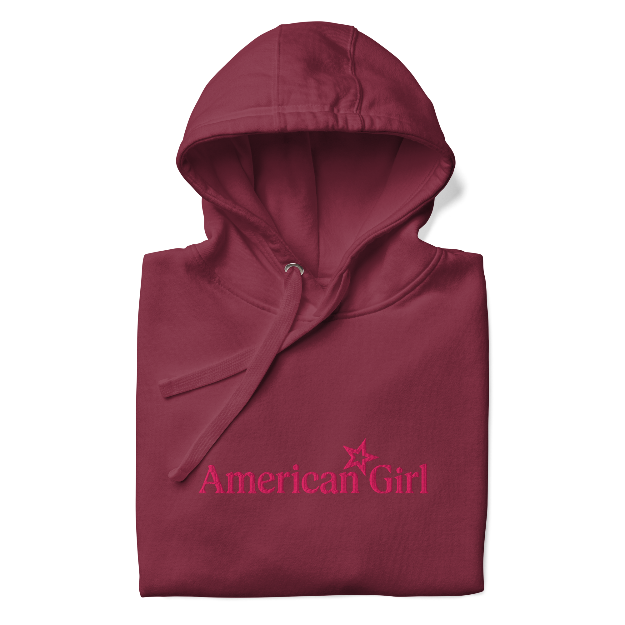 American Girl® Burgundy Hoodie for Adults - Image 3