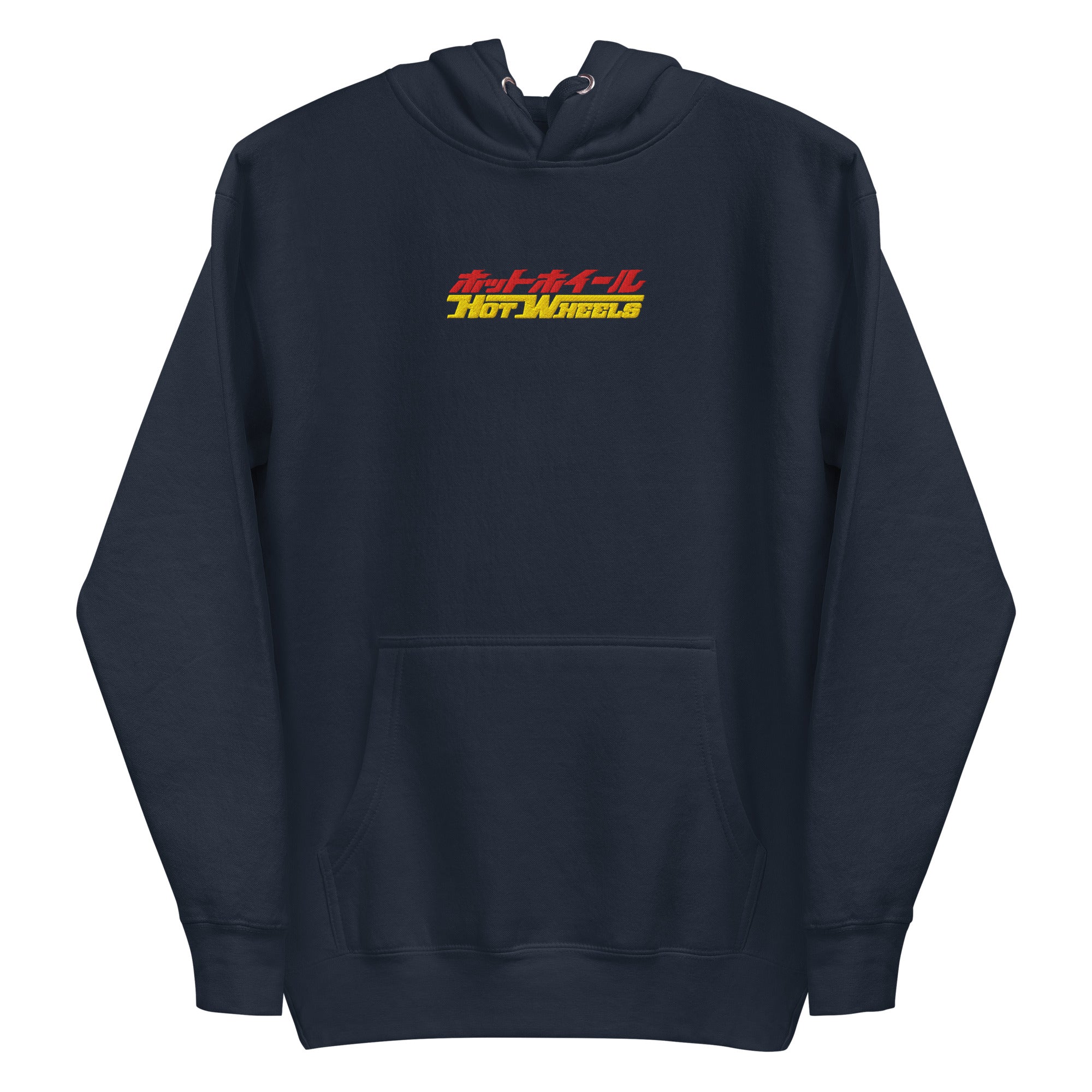 Hot Wheels in Katakana Navy Embroidered Hoodie - Image 4