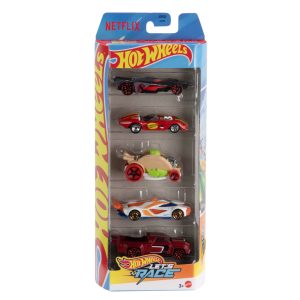 Hot Wheels Let's Race 5-Pack. Set Of 5 1:64 Scale Die-Cast Toy Race Cars From The Netflix Series