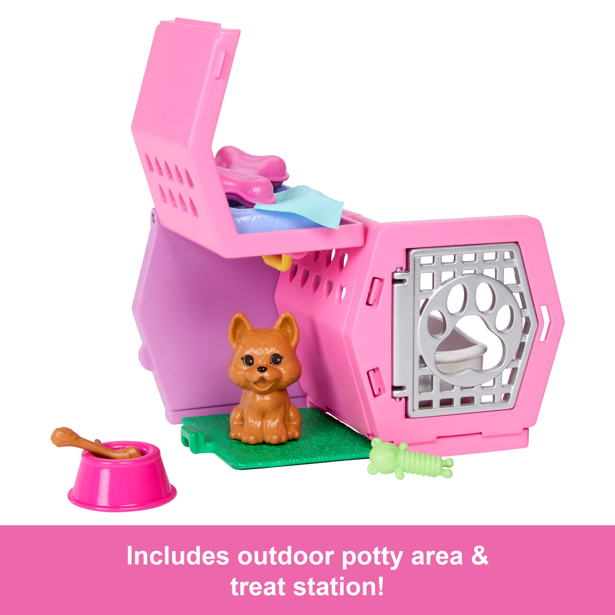 Barbie Chelsea Puppy Carrier Playset. Small Doll And Dog Carrier With Puppy Accessories - Image 5
