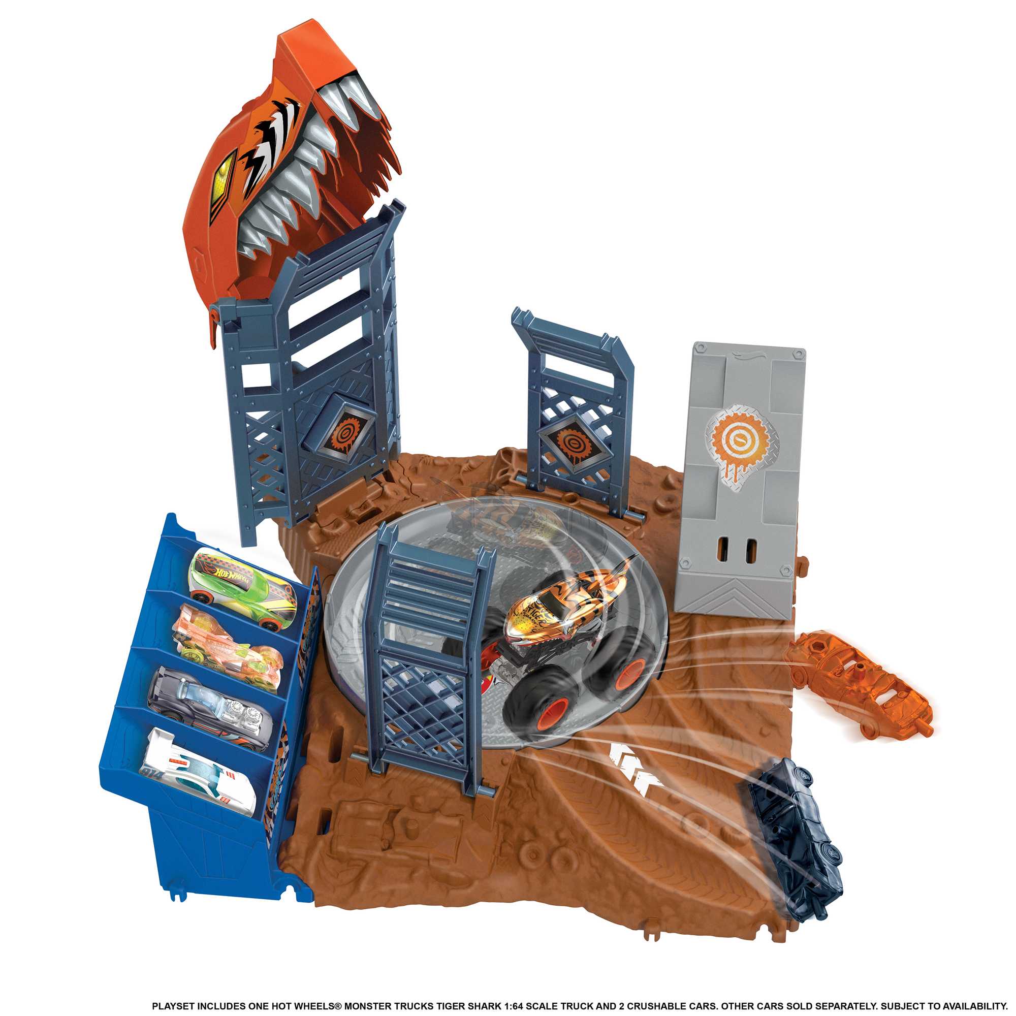 Hot Wheels Monster Trucks Arena Smashers™ Tiger Shark Spin-Out Challenge - Image 2