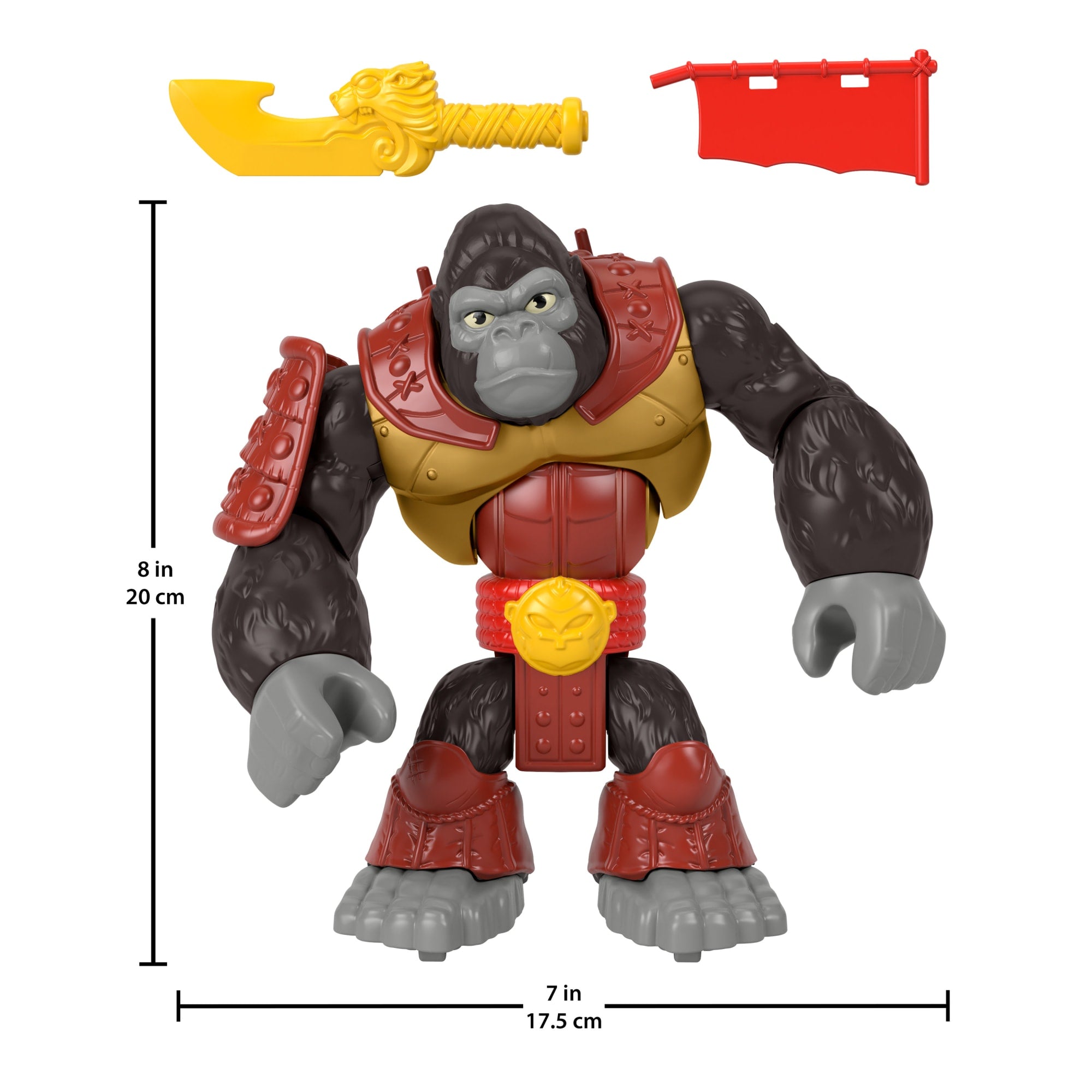 Imaginext Silverback Gorilla Smash Punching Action Figure For Preschool Kids. 3 Pieces - Image 5