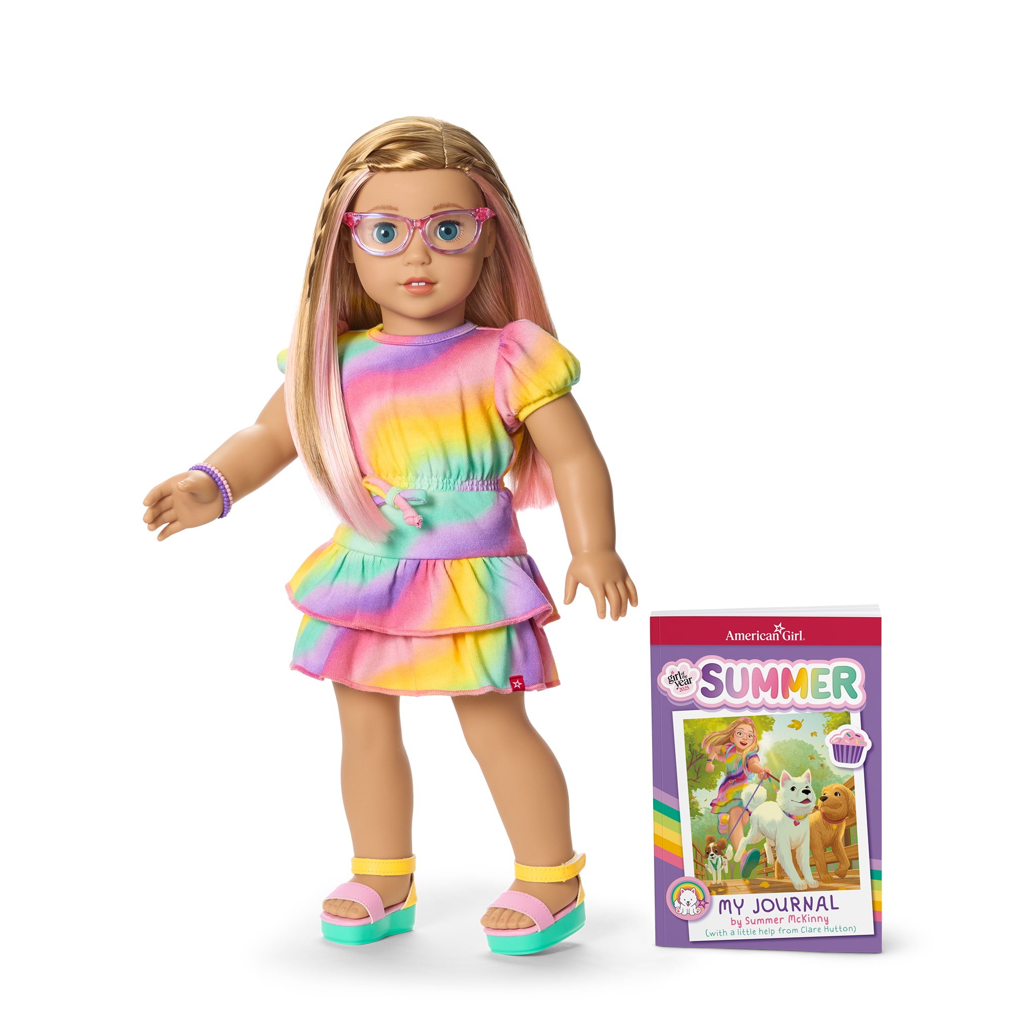 Summer's™ Rainbow Swirl Dress for Girls & 18-inch Dolls + Summer Doll (Girl of the Year™ 2025) - Image 3