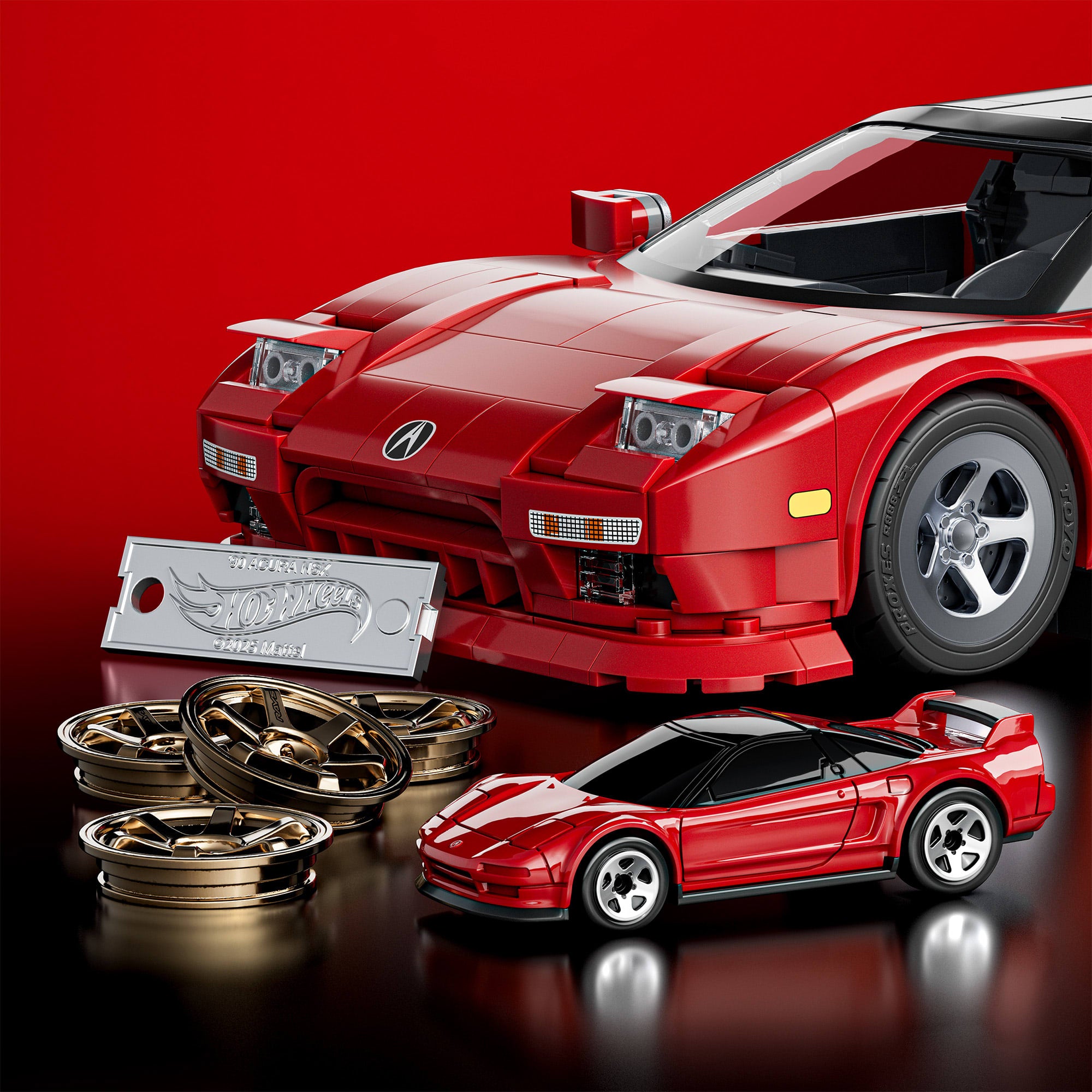 Mattel Brick Shop Hot Wheels '90 Acura NSX Building Set - Image 5