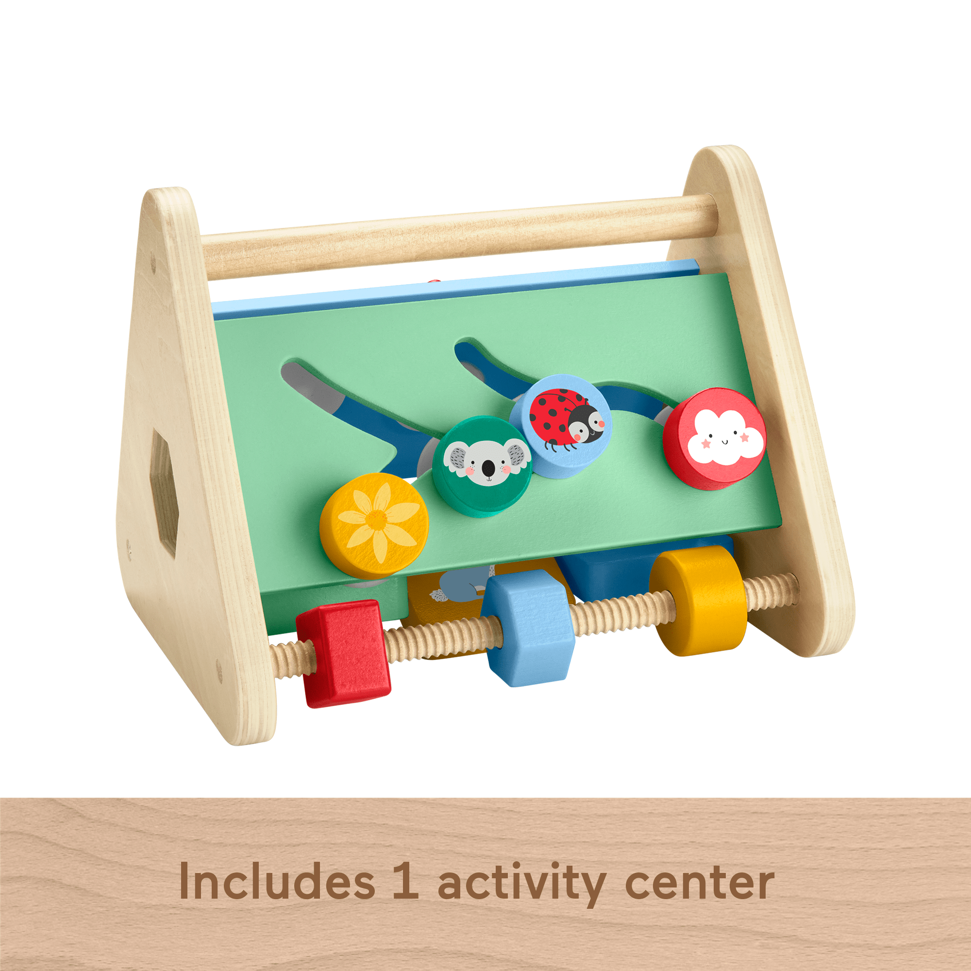 Fisher-Price Wooden Activity Triangle. 3-Sided Fine Motor Toy For Baby. 1 Wood Piece - Image 5