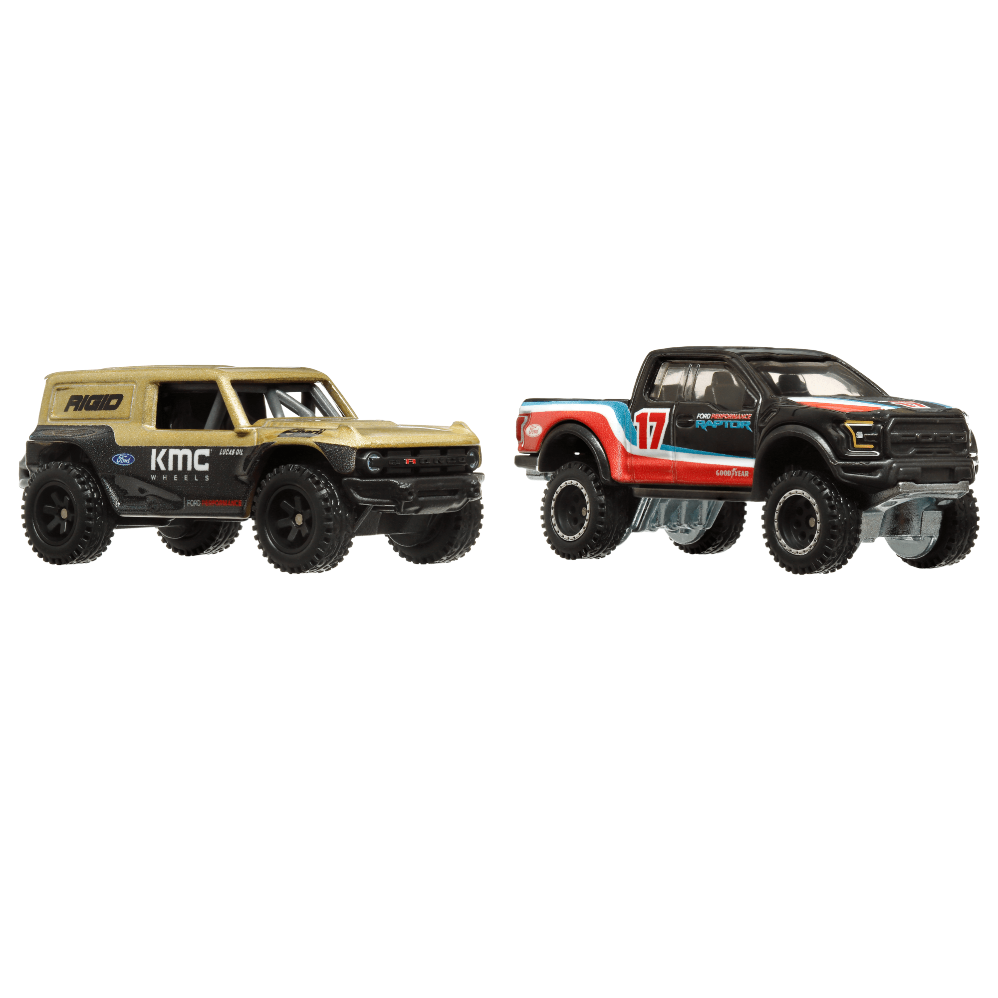 Hot Wheels Premium Car Culture 2-Pack Ford Bronco R & '17 Ford F-150 Raptor - Image 2