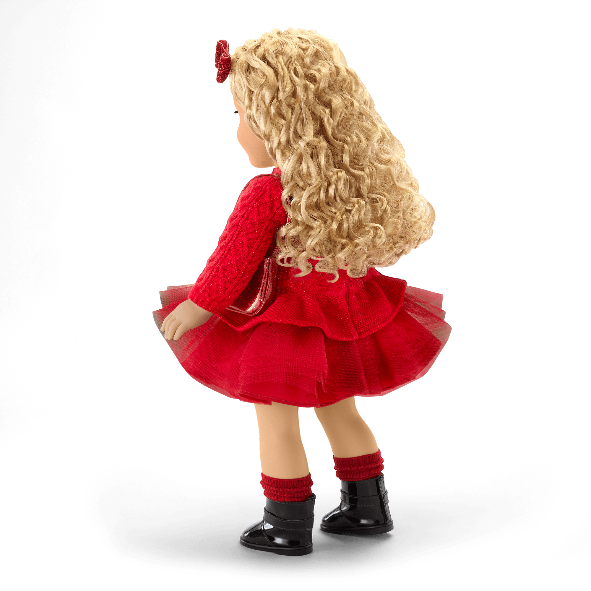 American Girl® x Something Navy Crimson Sparkle Sweater Dress for 18-inch Dolls - Image 3