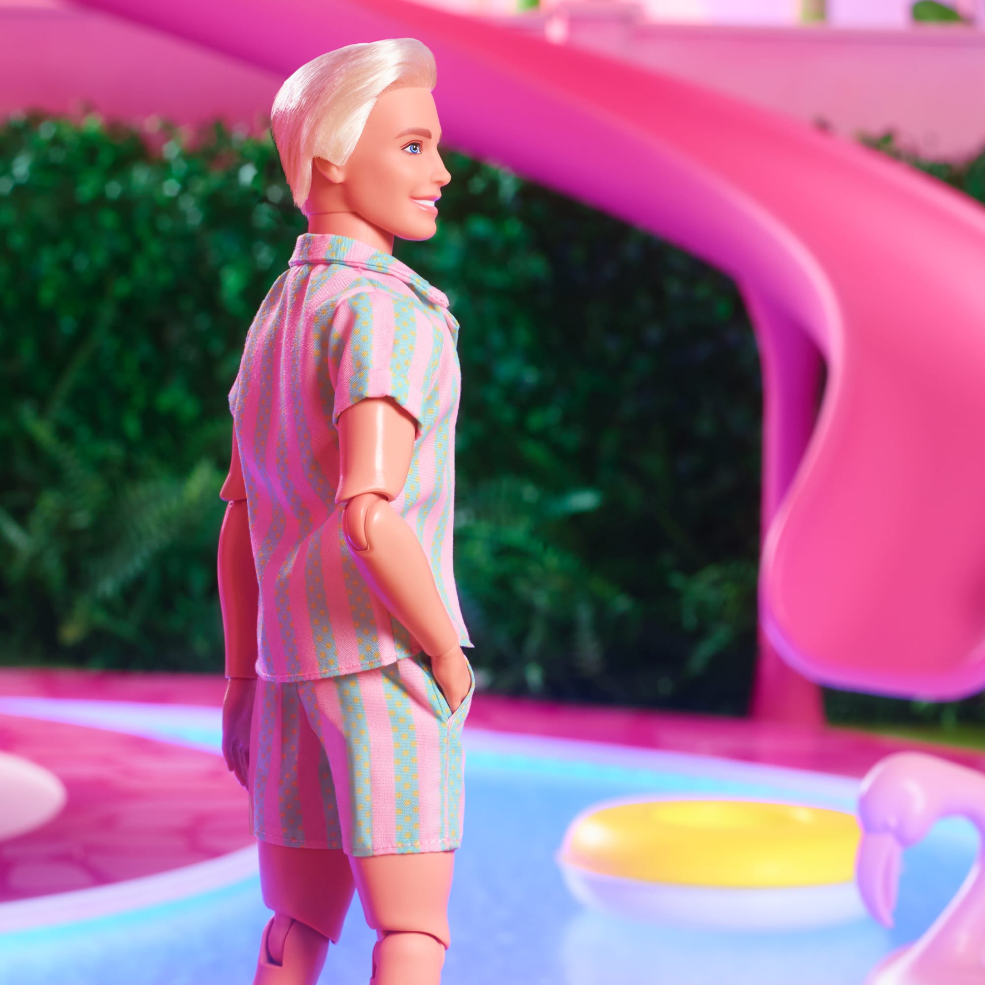 Ken Doll Wearing Pastel Striped Beach Matching Set – Barbie The Movie - Image 14