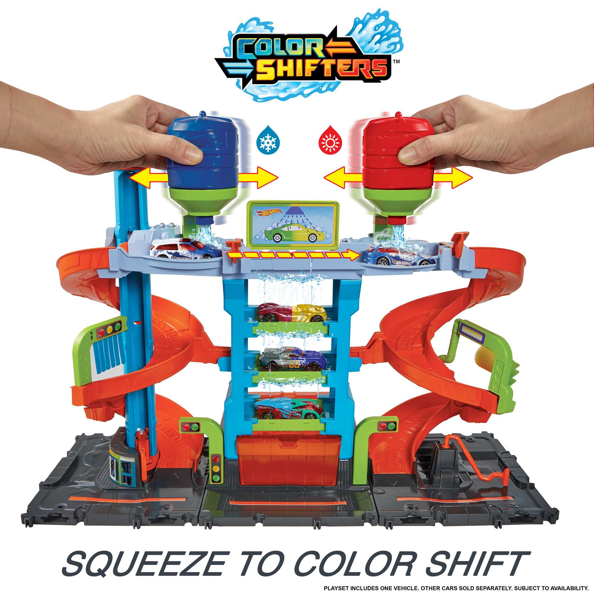 Hot Wheels City MEGA Car Wash With 1 Color Shifters Car. Toy For Kids - Image 5