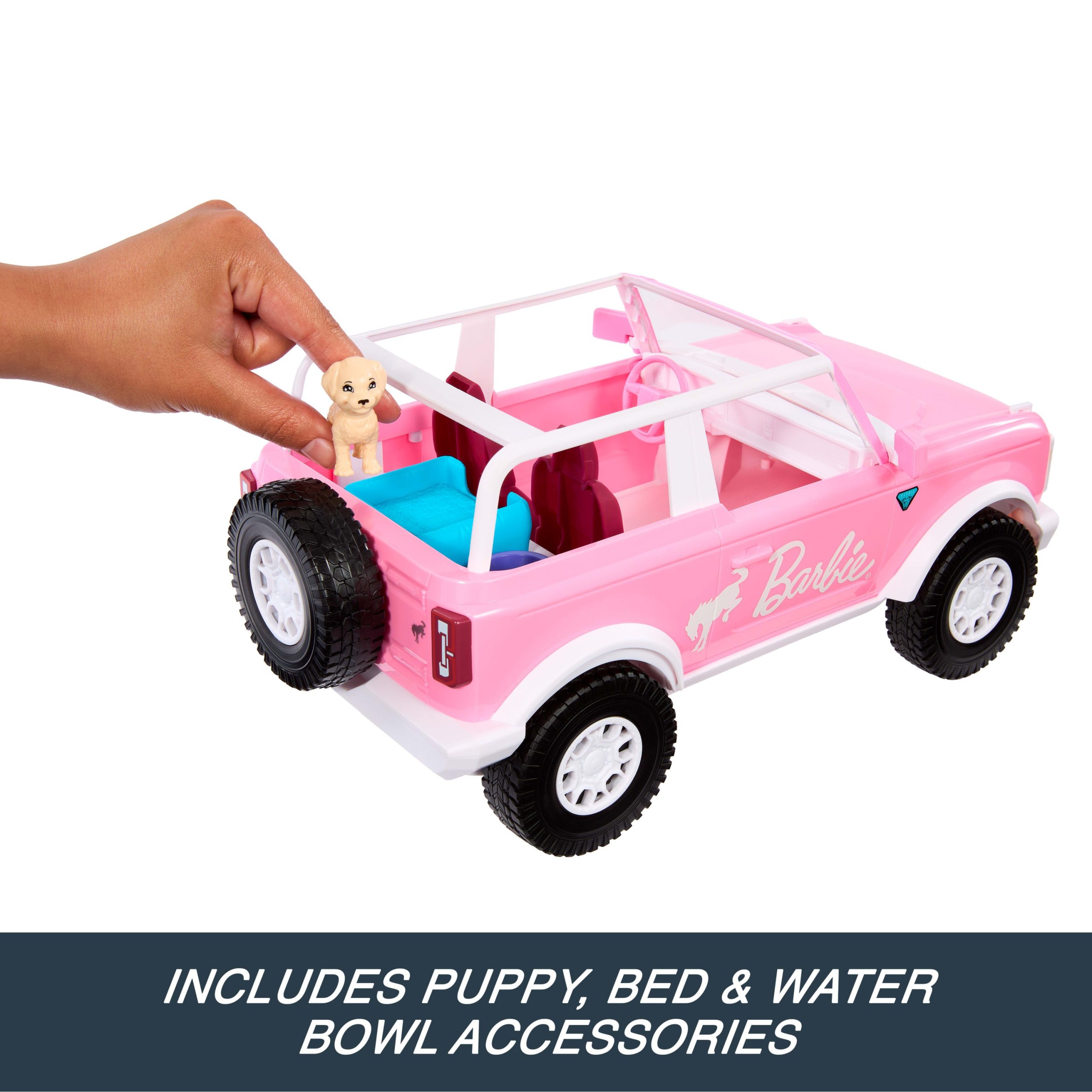 Hot Wheels RC Barbie Ford Bronco RC. Battery-Powered Remote-Control Toy Car With Accessories - Image 4