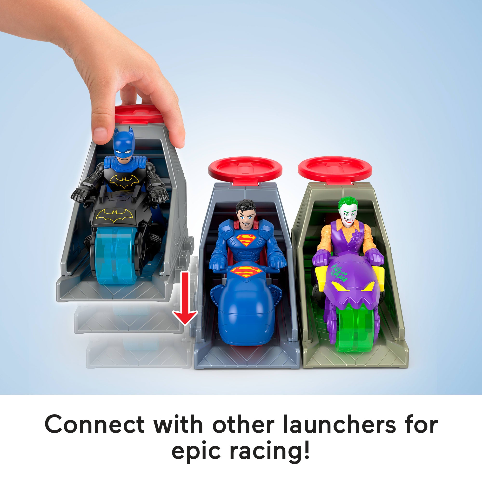 Imaginext DC Super Friends Launcher Set With 3-Inch Superman Action Figure. Toy Vehicle & Housing Unit - Image 2