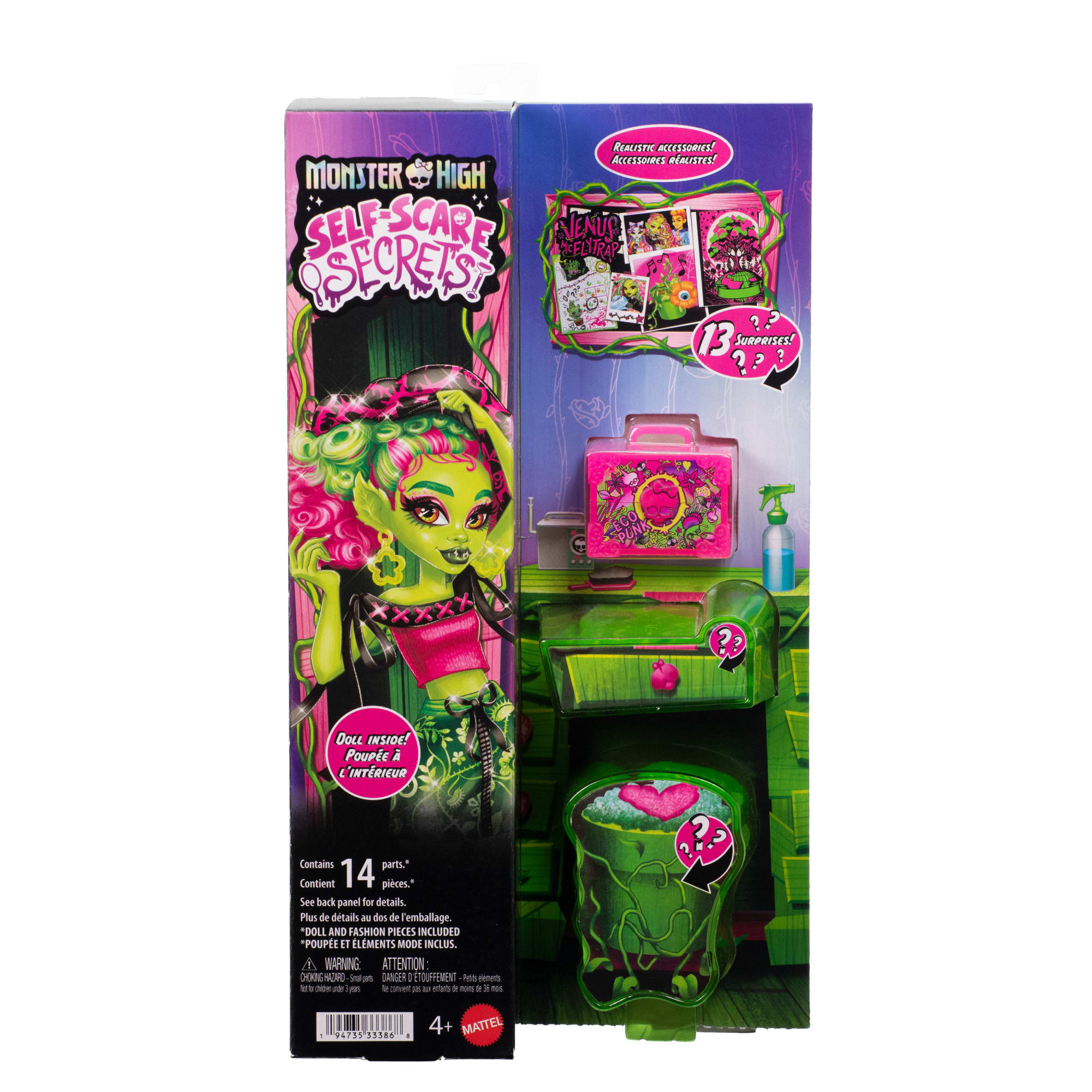 Monster High Self-Scare Secrets Venus Mcflytrap Fashion Doll With 13 Realistic Accessories - Image 6