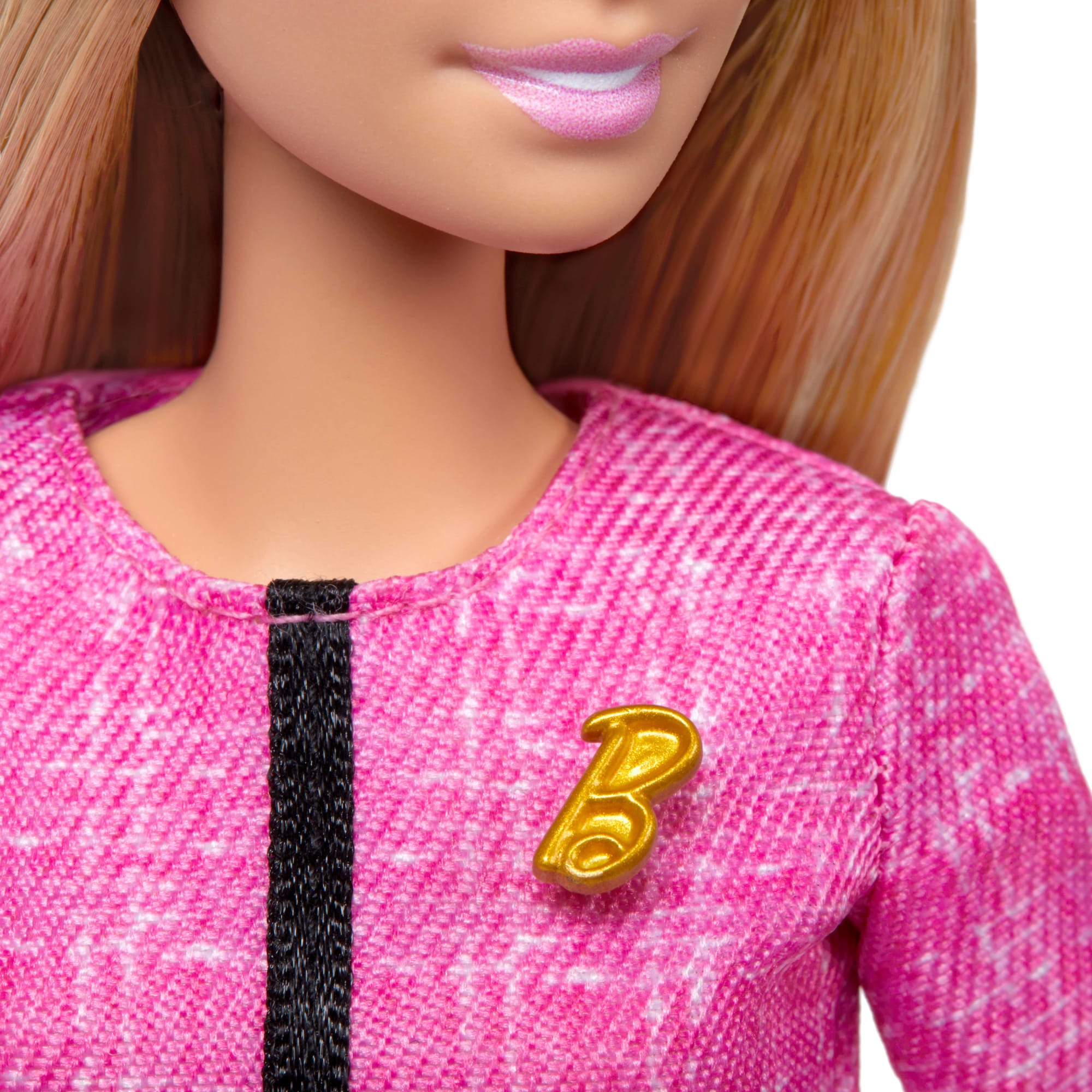 Barbie Future Leader Doll. Blonde. Wearing Outfit With 2 Golden Bracelets & Pin - Image 4