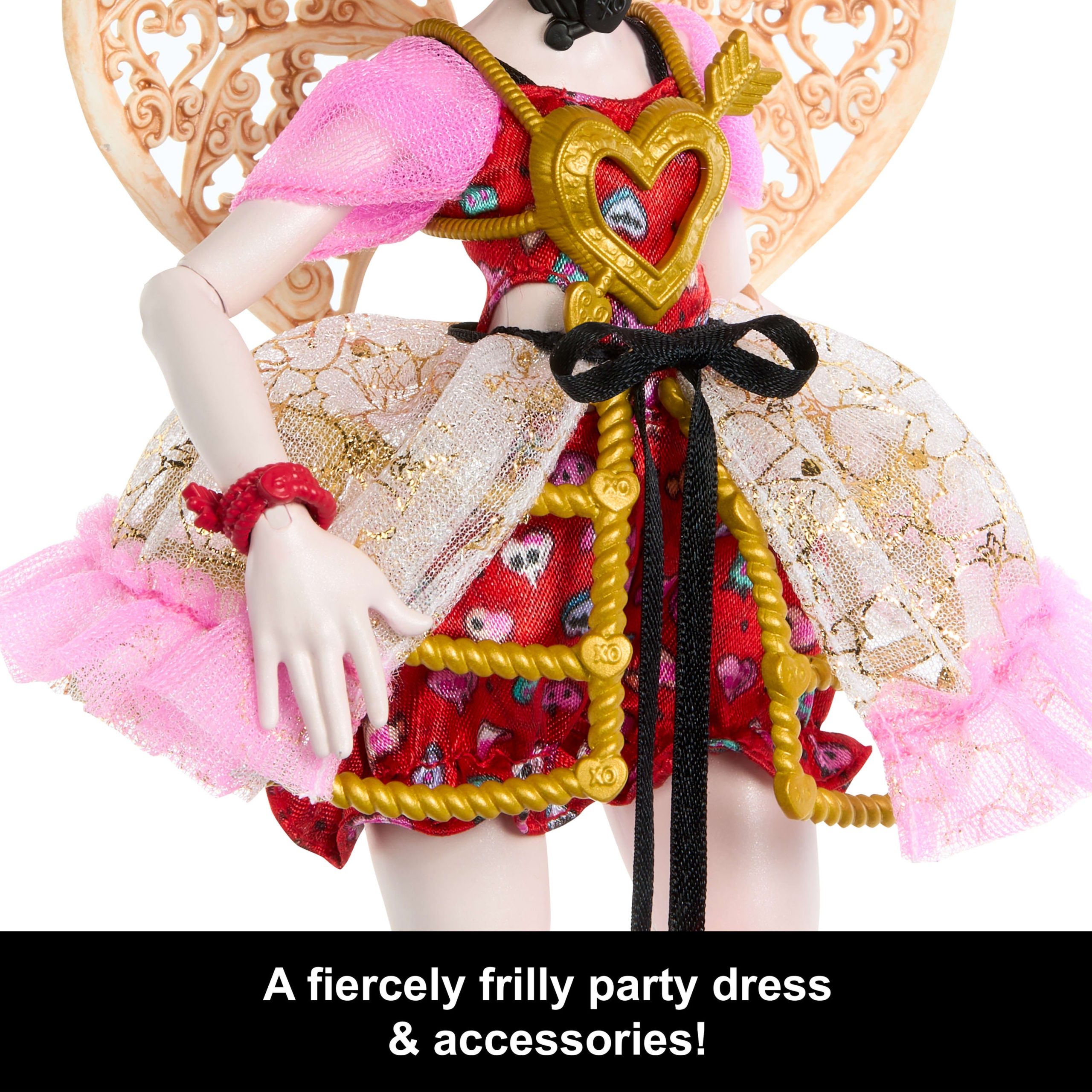Monster High Scary Sweet Birthday Cupid Asteria Doll in Party Dress With Balloon & Gift - Image 4