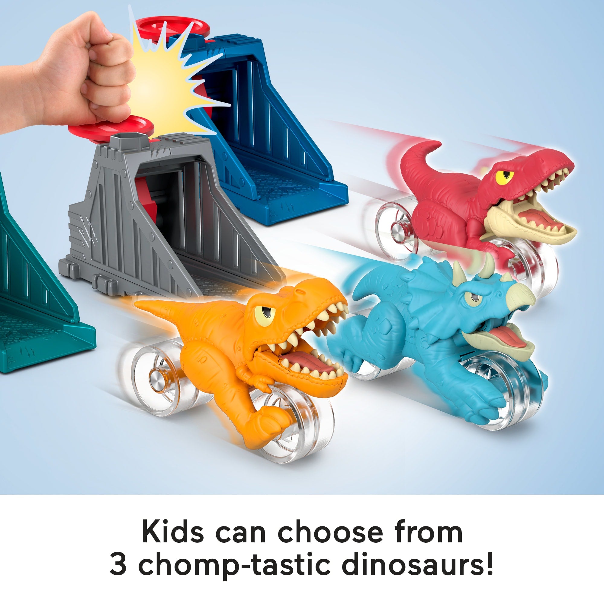 Imaginext Jurassic World Launcher Set With Chomping Toy Triceratops & 2 Accessories - Image 5