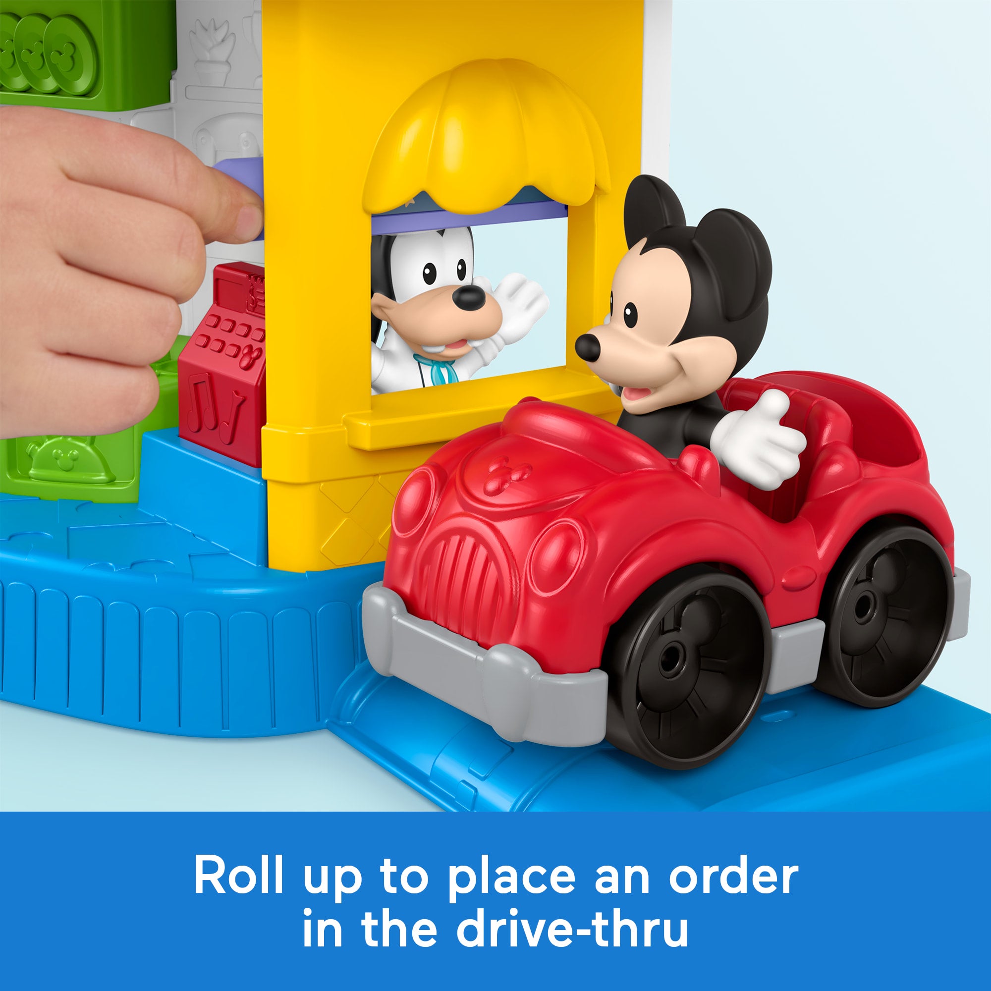 Fisher-Price Little People Disney Jr Mickey Mouse & Goofy's Silly Sounds Diner Toddler Playset - Image 5