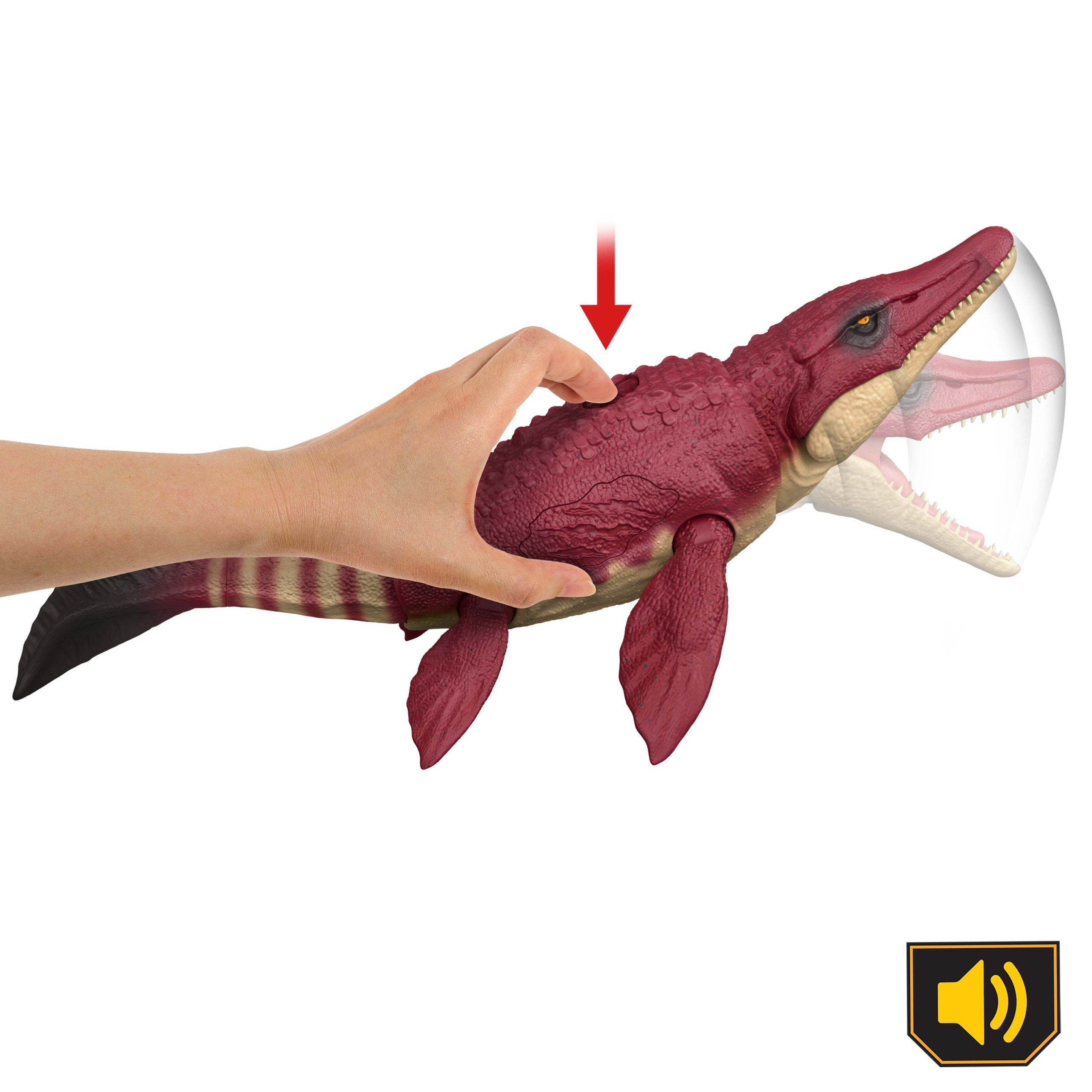 Jurassic World Ultimate Damage Tylosaurus Dinosaur Figure. Lights & Sounds. Neck Thrash & Chomp - Image 2