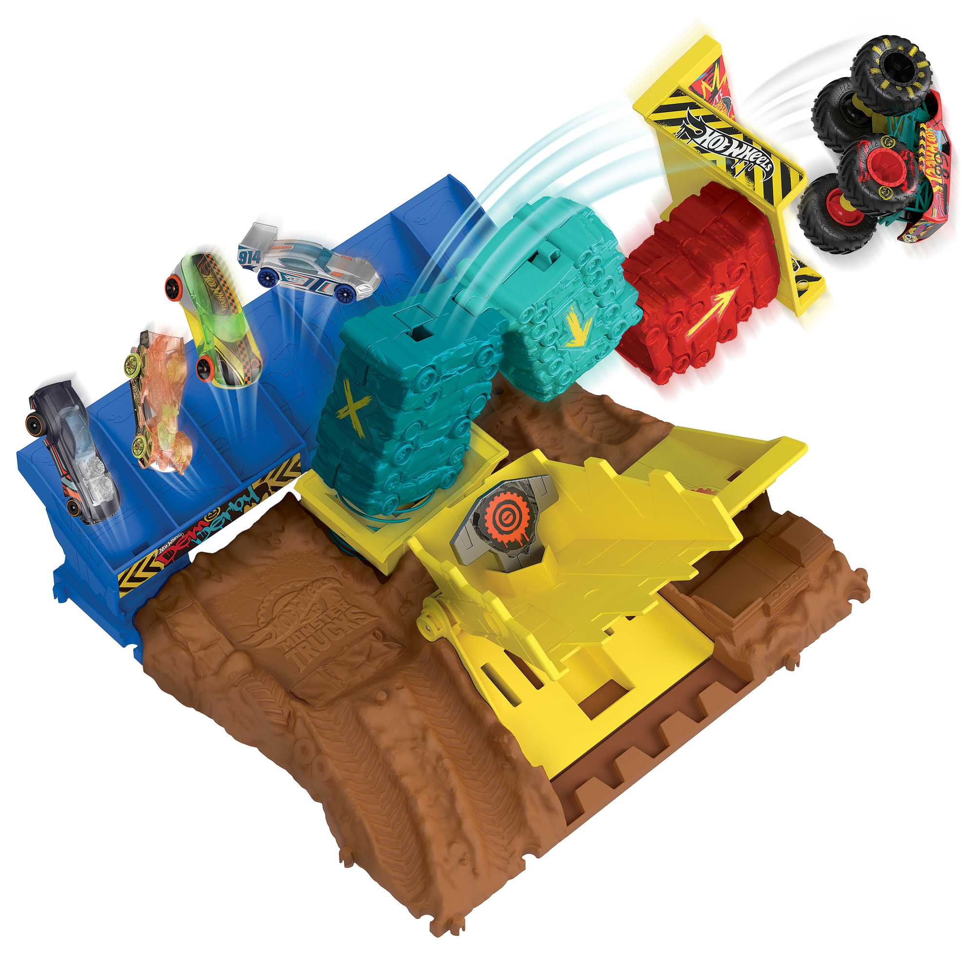 Hot Wheels Monster Trucks. Arena Smashers Demo Derby Car Jump Challenge - Image 3