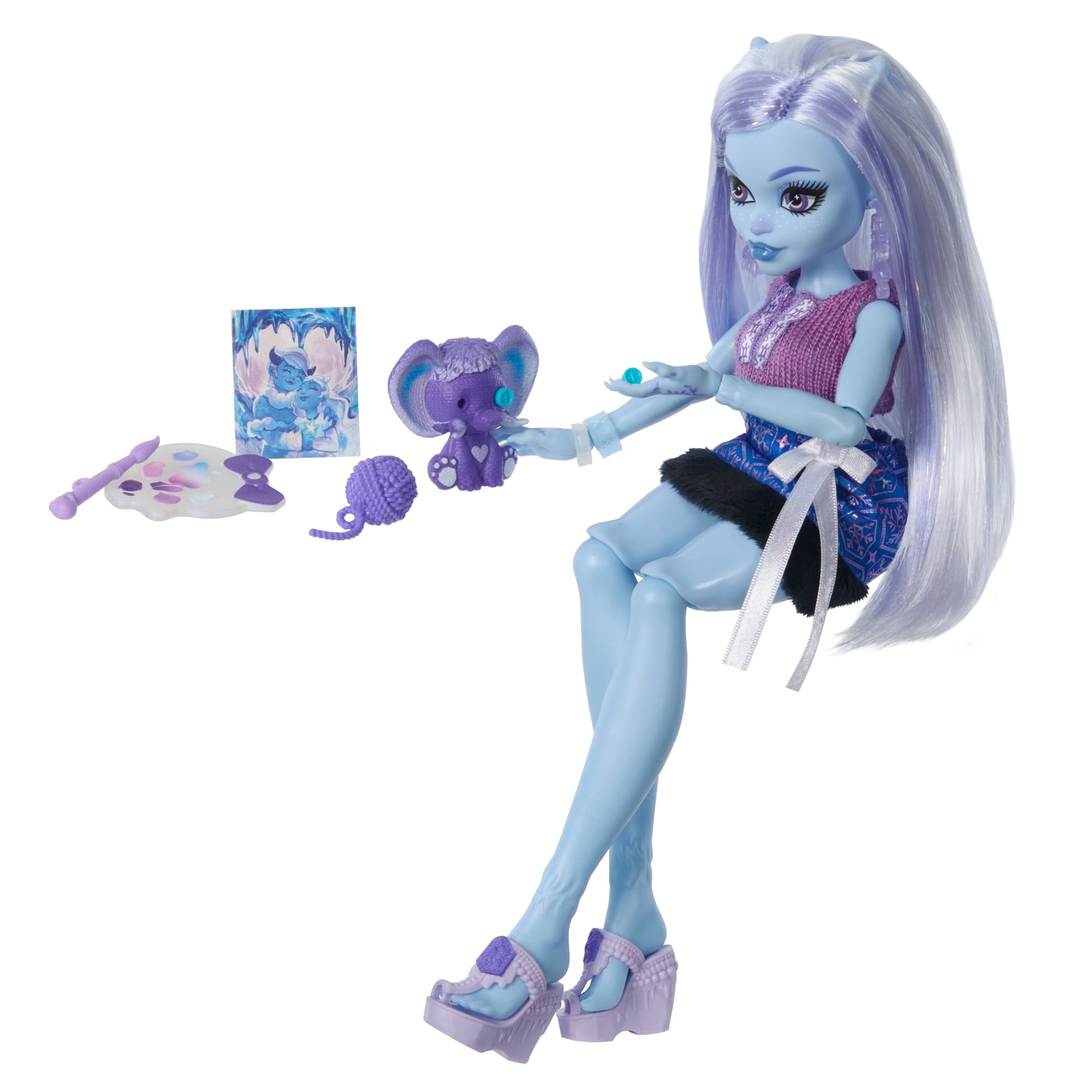 Monster High Self-Scare Secrets Abbey Bominable Fashion Doll With 13 Realistic Accessories - Image 4