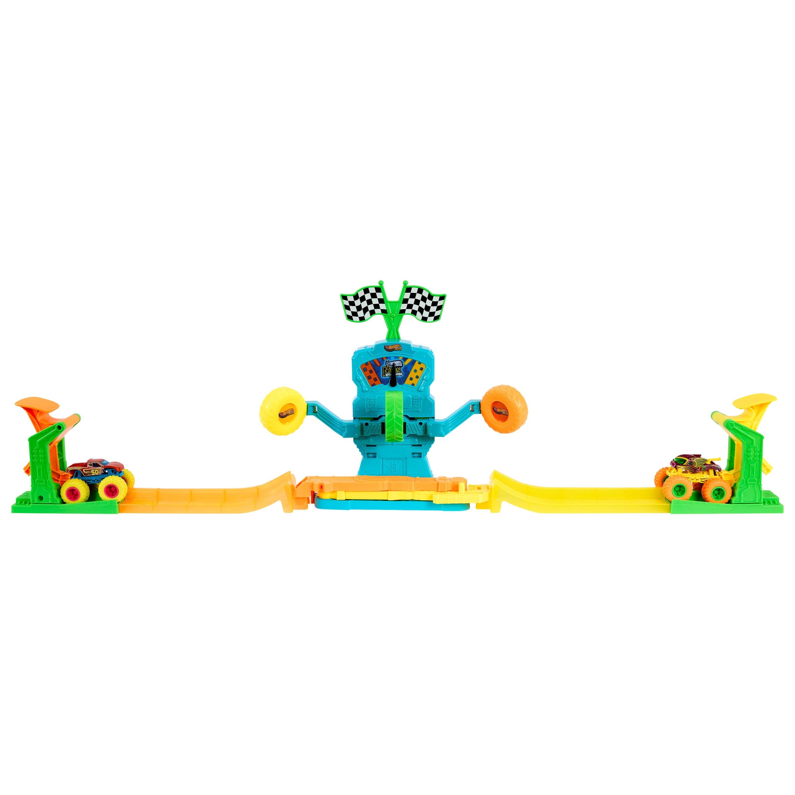 Hot Wheels-Coffret Neon Crashin' Slamway-2 Véhicules. 2 Modes de Jeu - Image 5