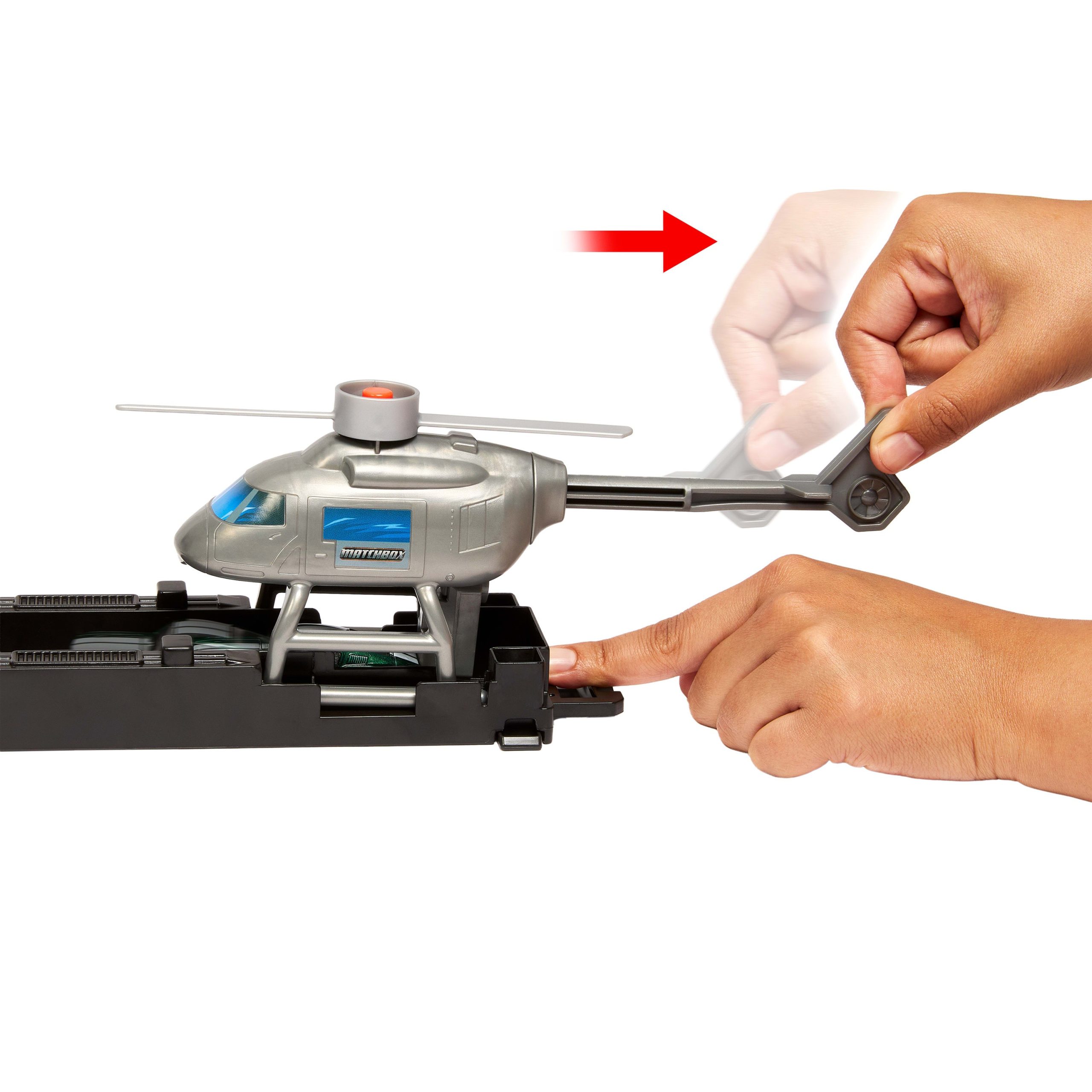 Matchbox Transforming Mobile Command. Large-Scale Vehicle With Helicopter & 2 Toy Cars From The Movie - Image 3