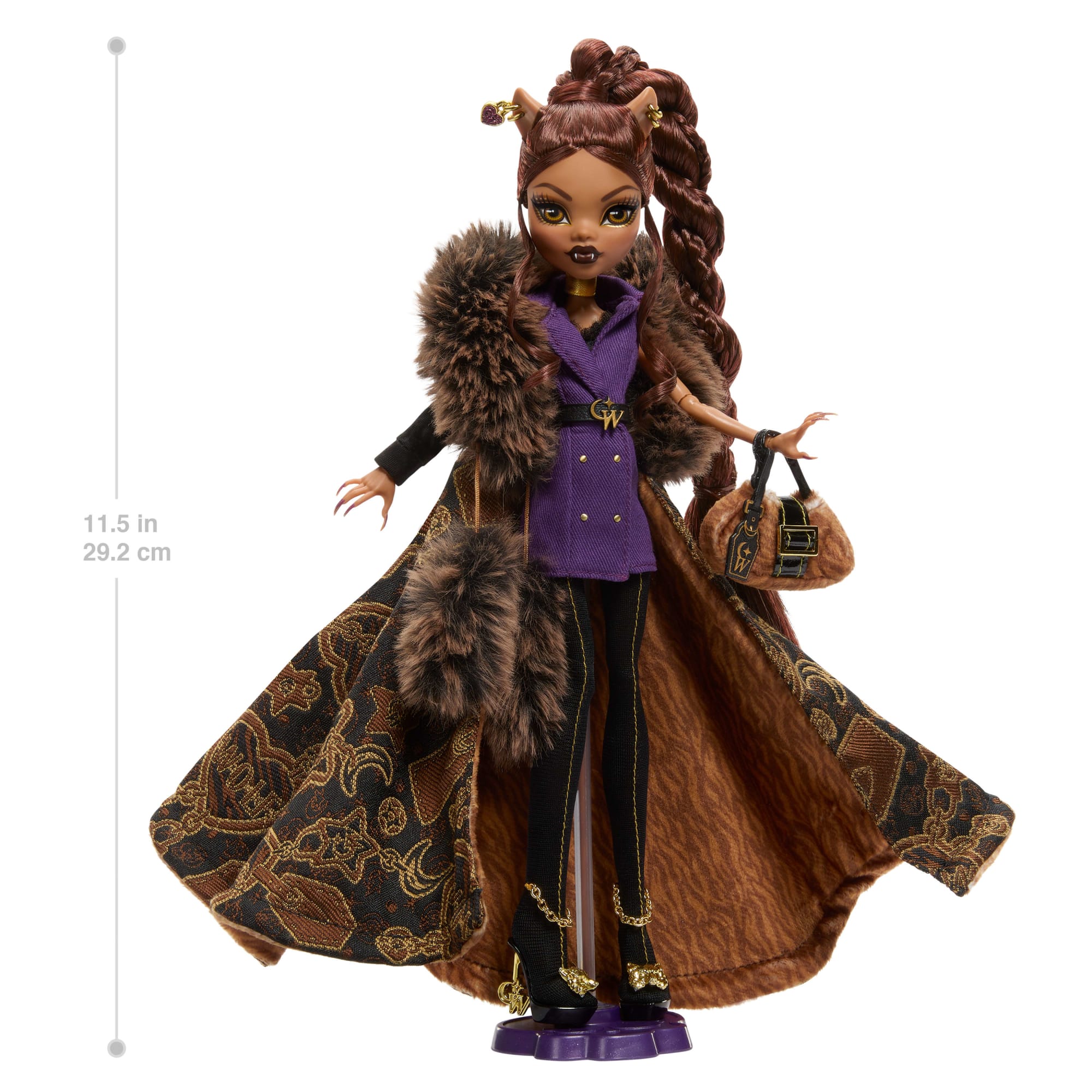 Monster High Clawdeen Wolf House Of Wolf Doll in High Fashion Coat With Premium Accessories - Image 2