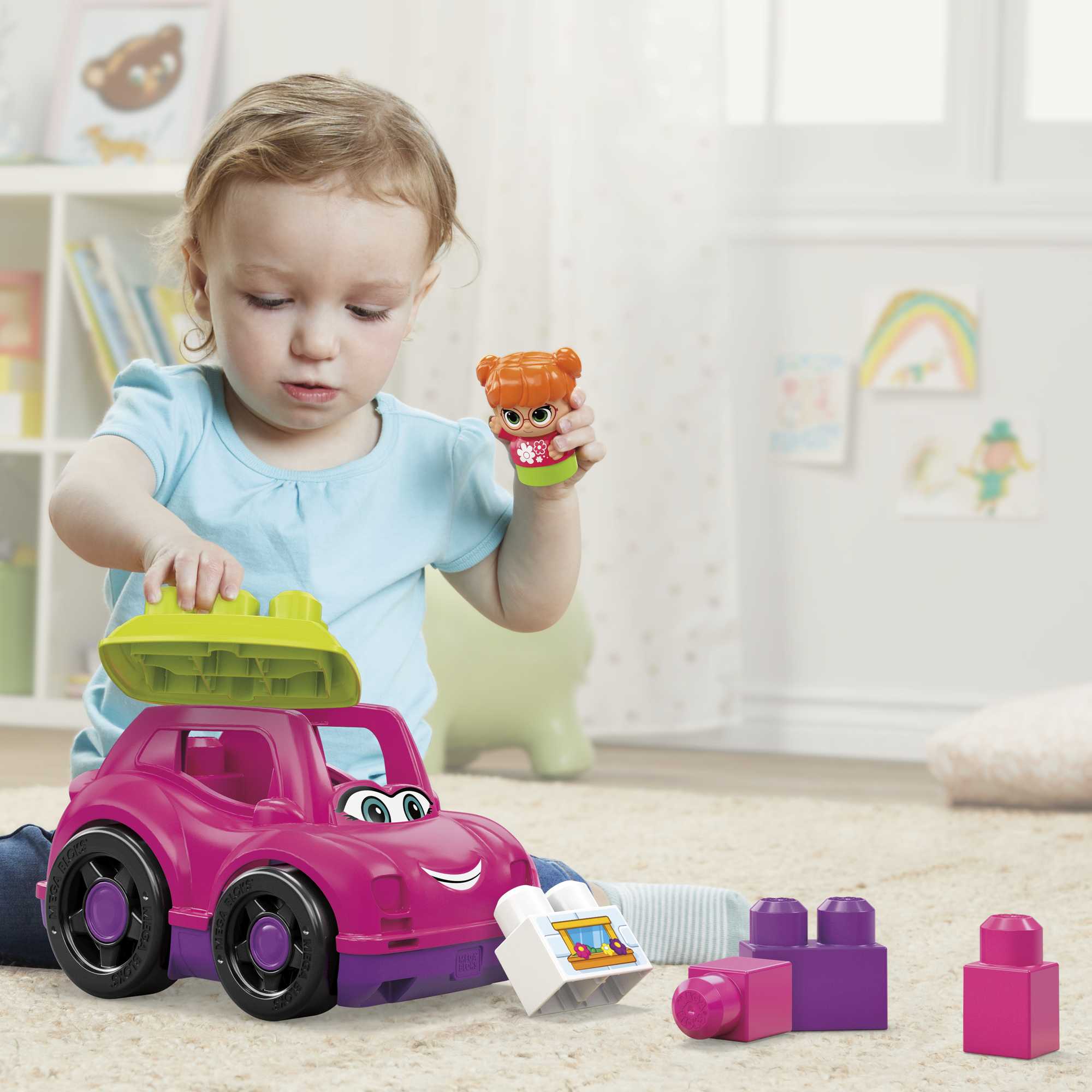 MEGA BLOKS Catie Convertible Fisher-Price Toy Blocks With 1 Figure (6 Pieces) For Toddler - Image 5
