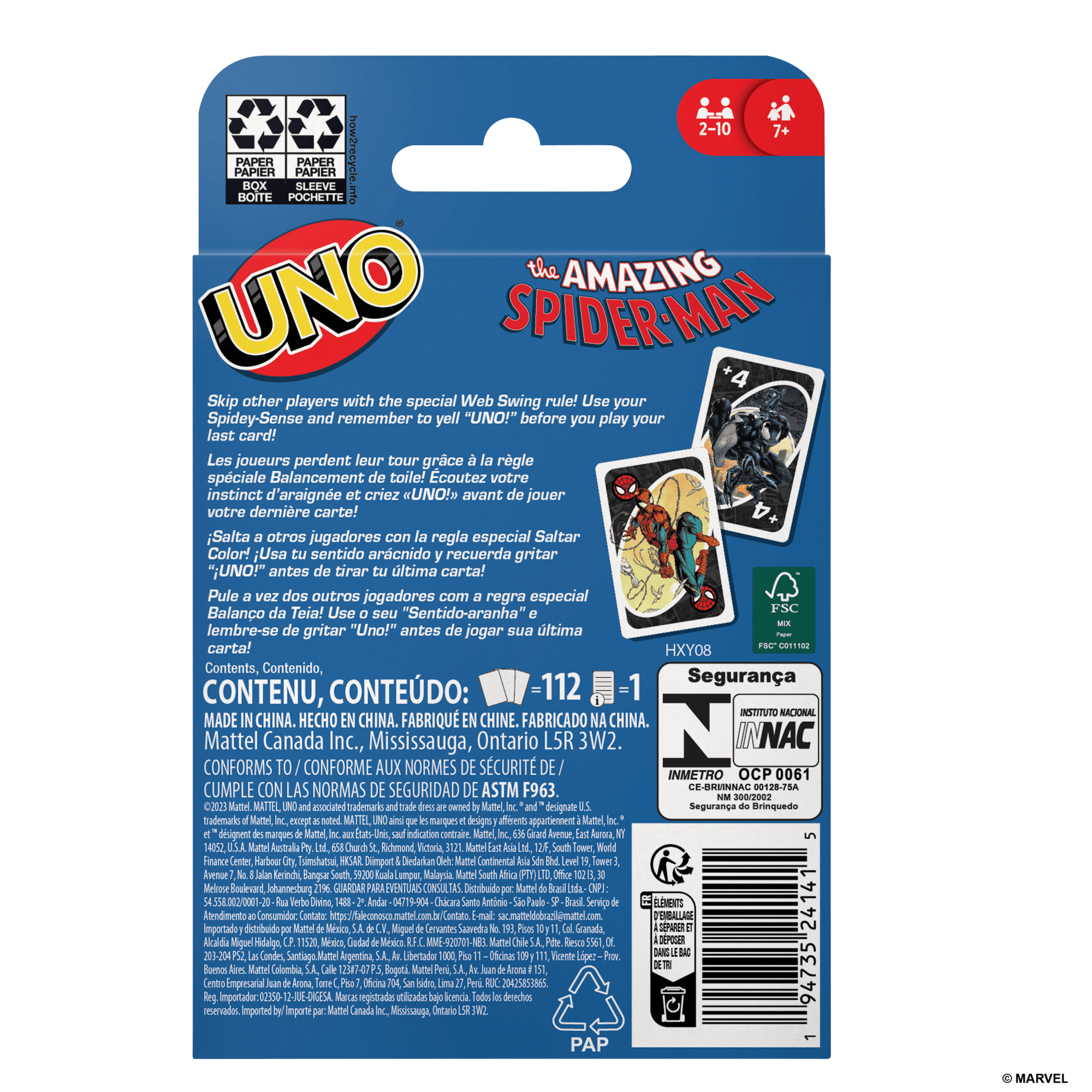 UNO The Amazing Spider-Man Card Game For Kids. Adults & Family Night inspired By Marvel Comic Book Series - Image 3
