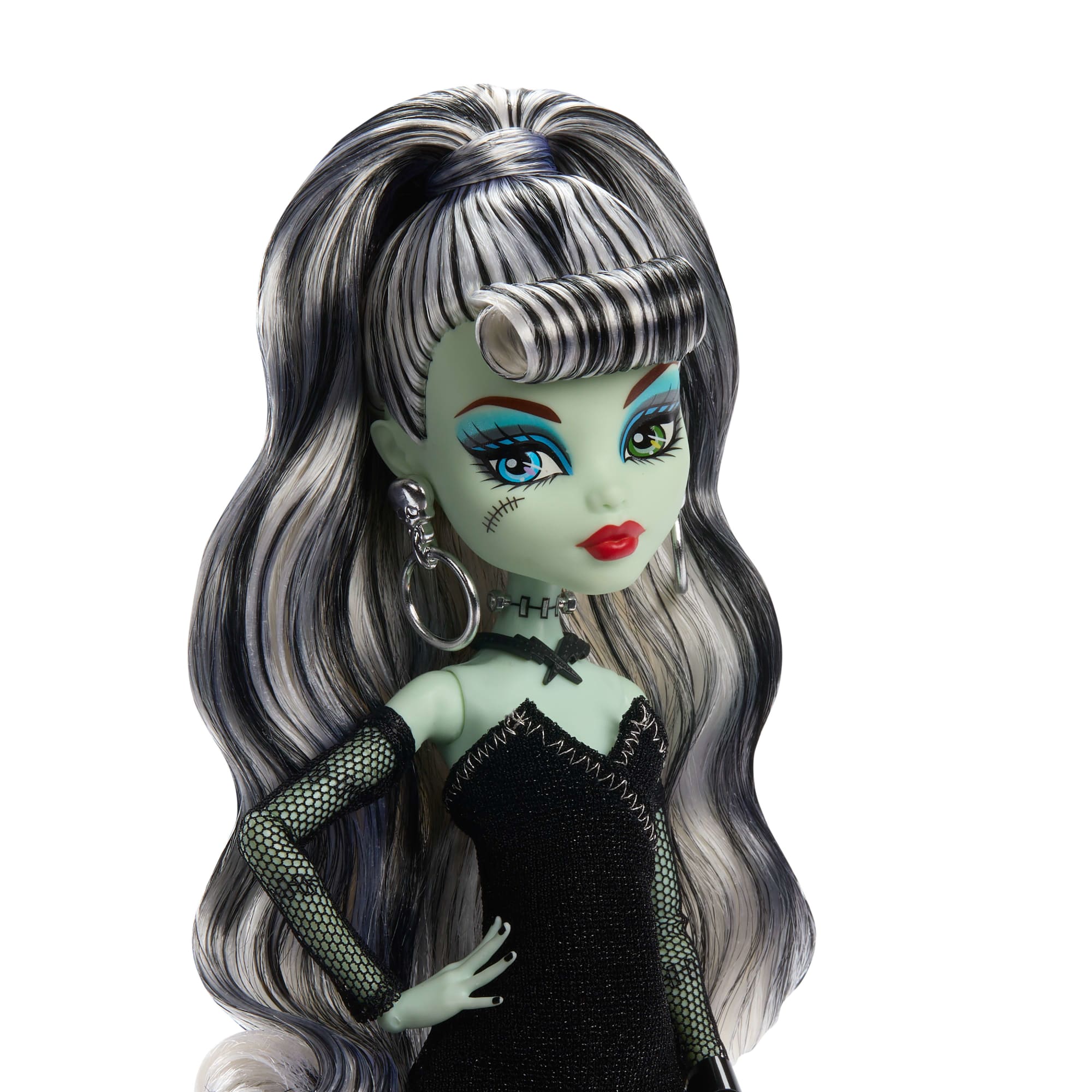 Monster High X Barbie Doll. Frankie Stein With Original Barbie Swimsuit. Black Dress And Accessories - Image 4