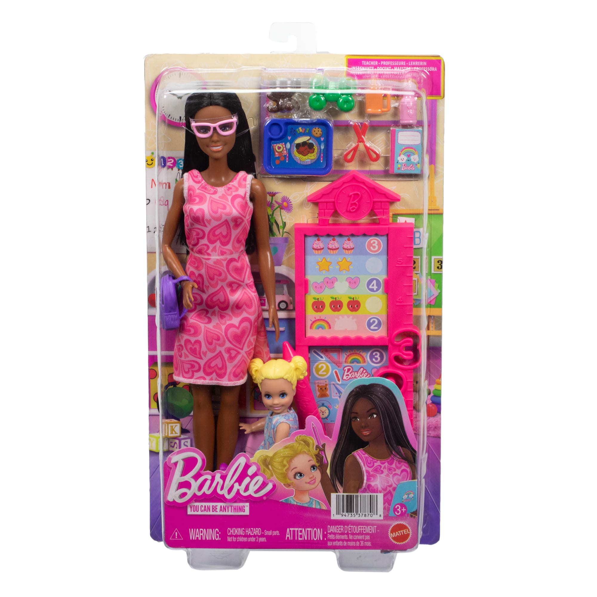 Barbie Careers Teacher Playset With Fashon Doll. Toddler Doll. Classroom Board & Accessories - Image 6