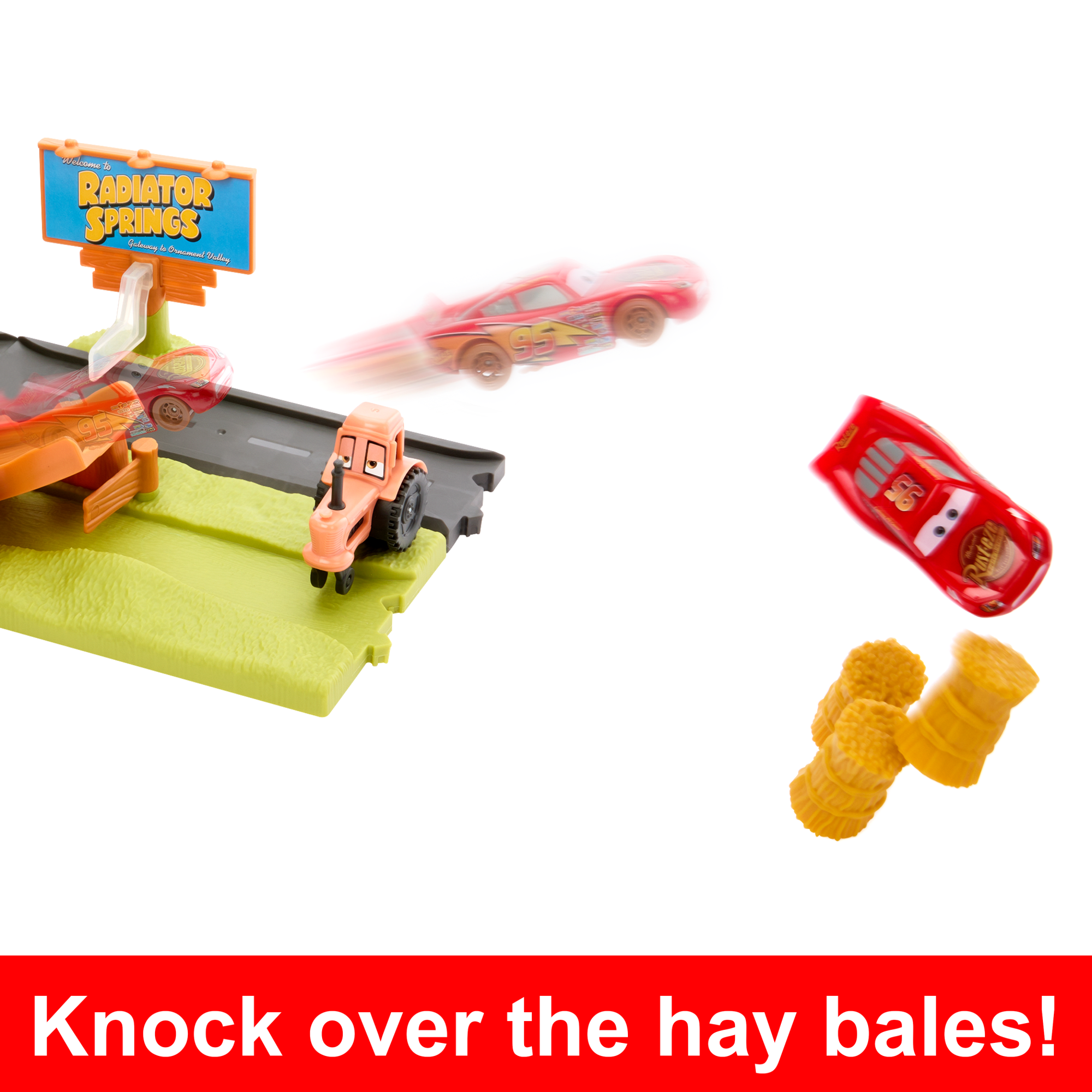 Disney And Pixar Cars Frank Escape & Stunt Race Playset With Lightning Mcqueen Toy Car - Image 4
