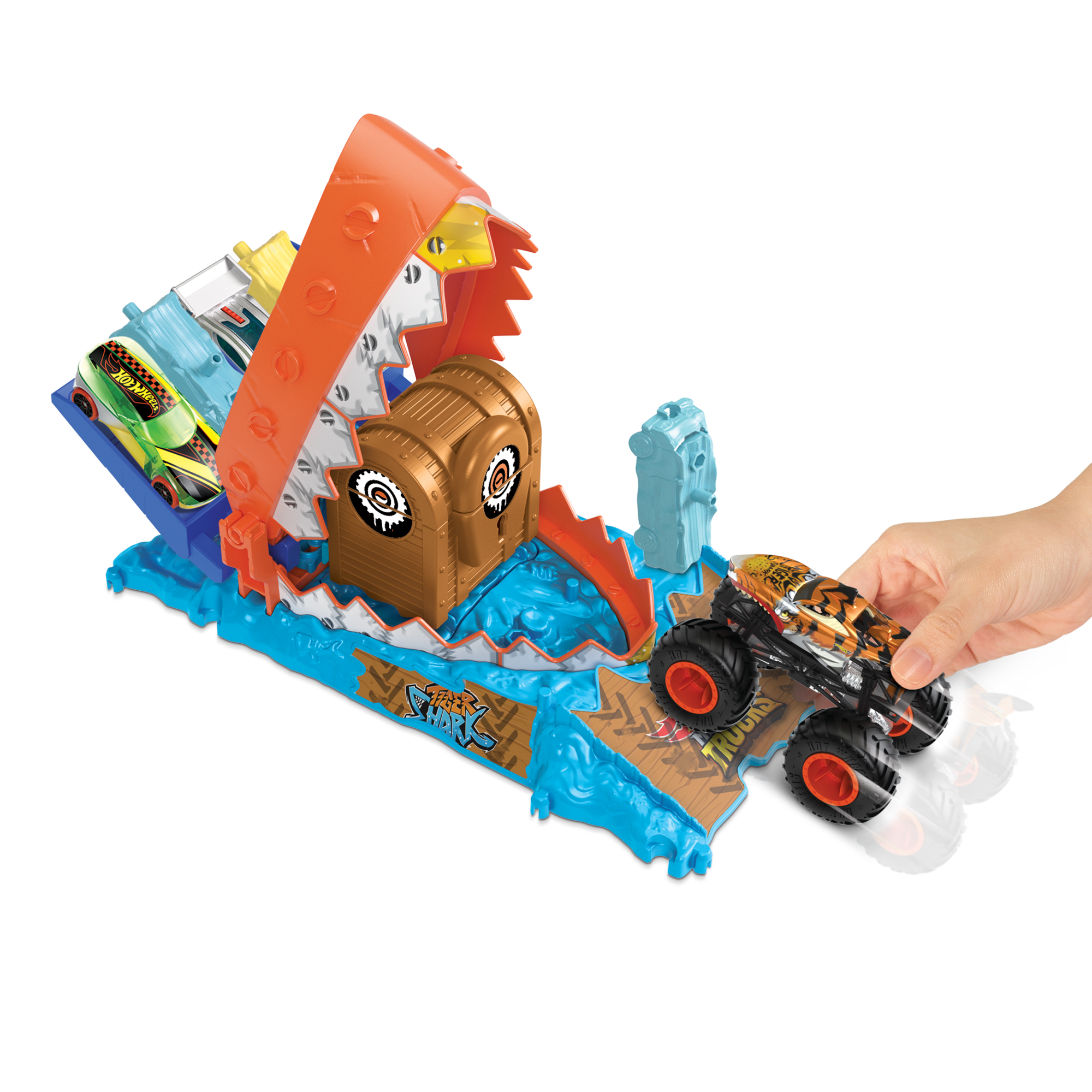 Hot Wheels-Monster Trucks Arena Smashers Défi du Croque-Trésor-Coffret - Image 2