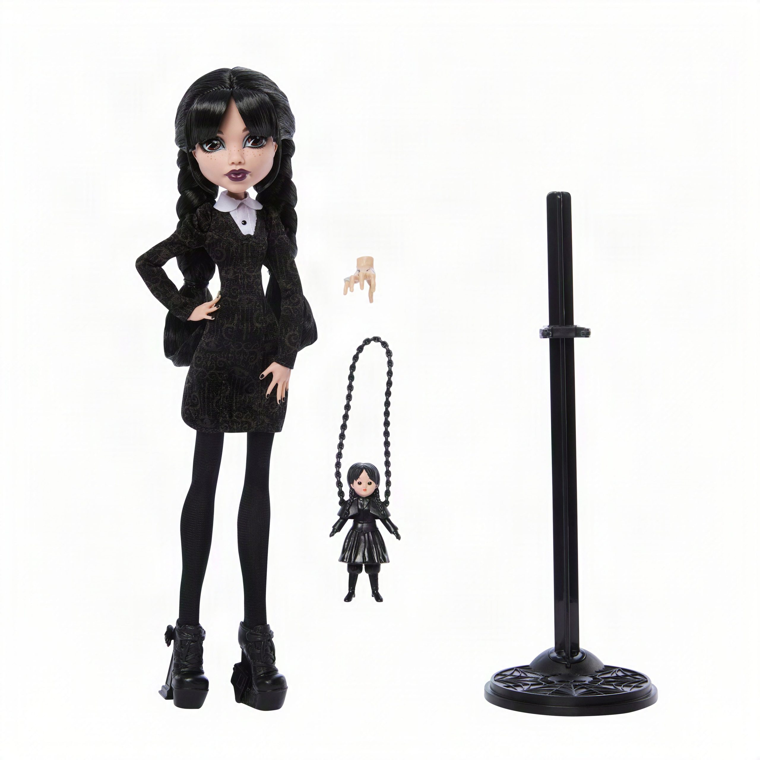 Monster High X Wednesday Collectible Doll. Wednesday Addams in Black Dress With Thing Accessory - Image 5
