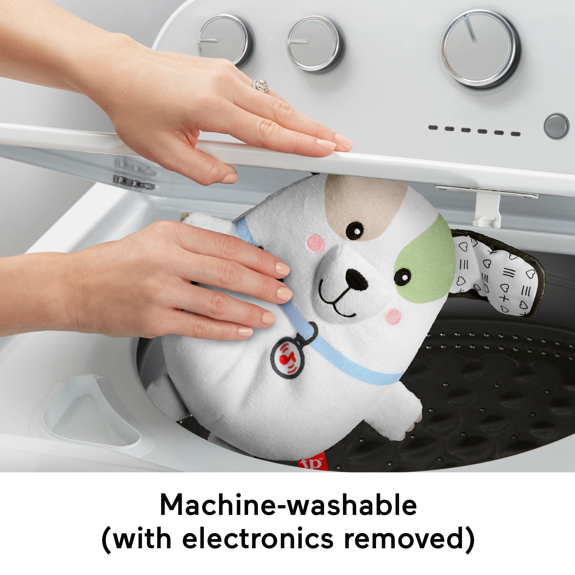 Fisher-Price Calming Vibes Puppy Soother Portable Sound Machine Plush Toy For Newborns - Image 5
