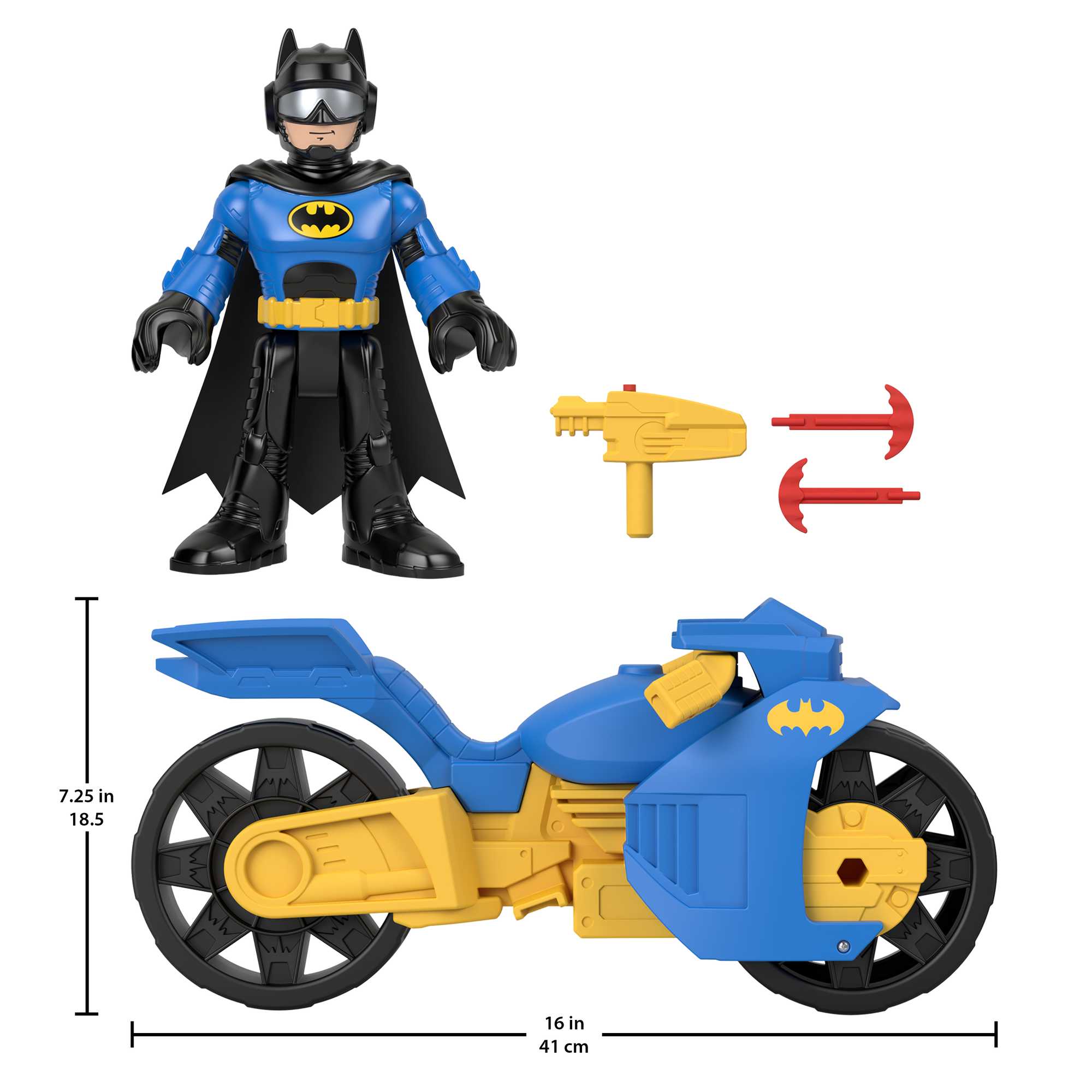 Imaginext DC Super Friends Batman Toys. XL Batcycle And Batman Figure. 10-Inches - Image 5