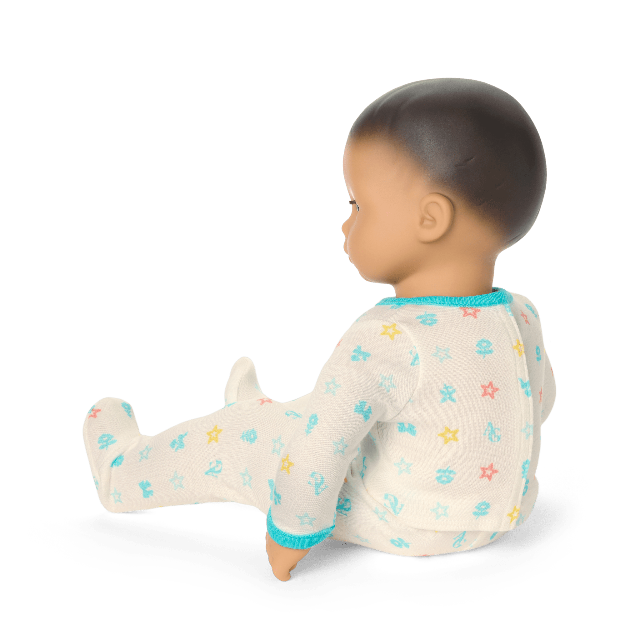 Bitty Baby® Doll #4 with black hair in Pastel Blue - Image 4