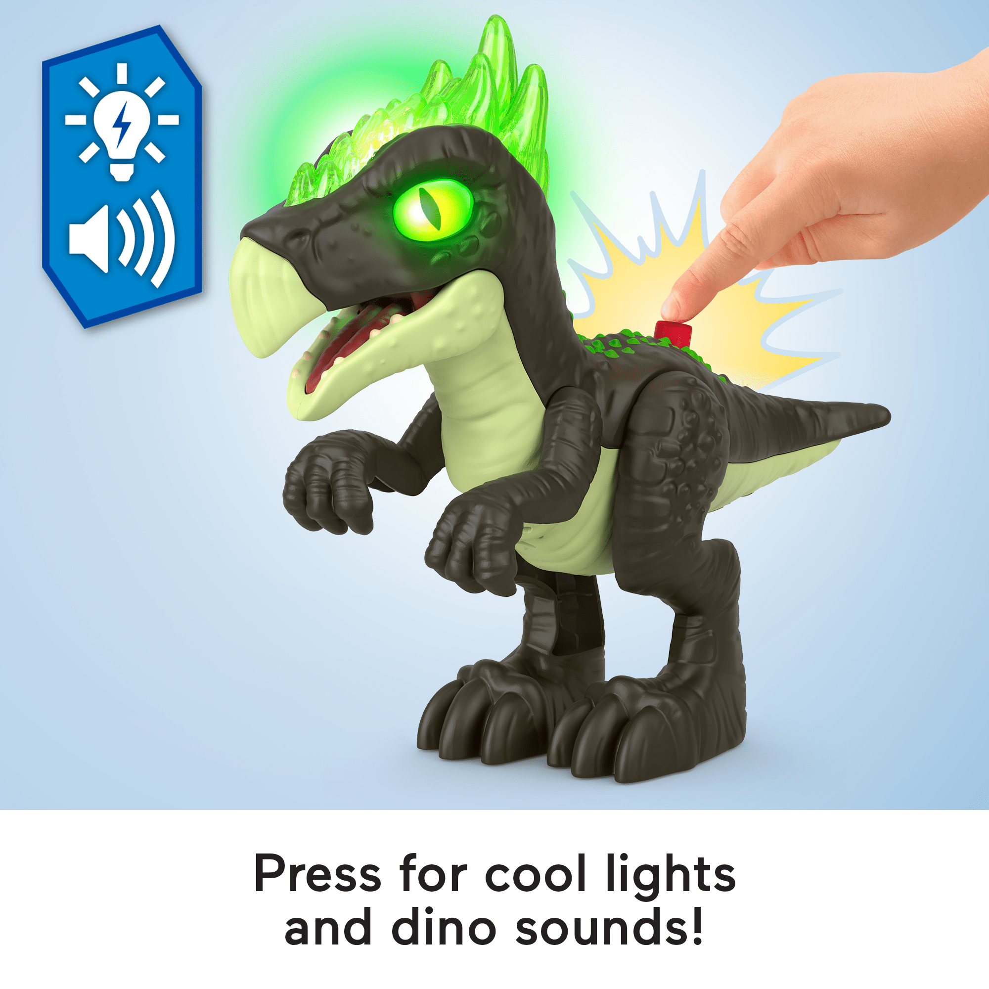 Imaginext Jurassic World Deluxe Dracorex XL 10-Inch Poseable Dinosaur Toy With Lights & Sounds - Image 3