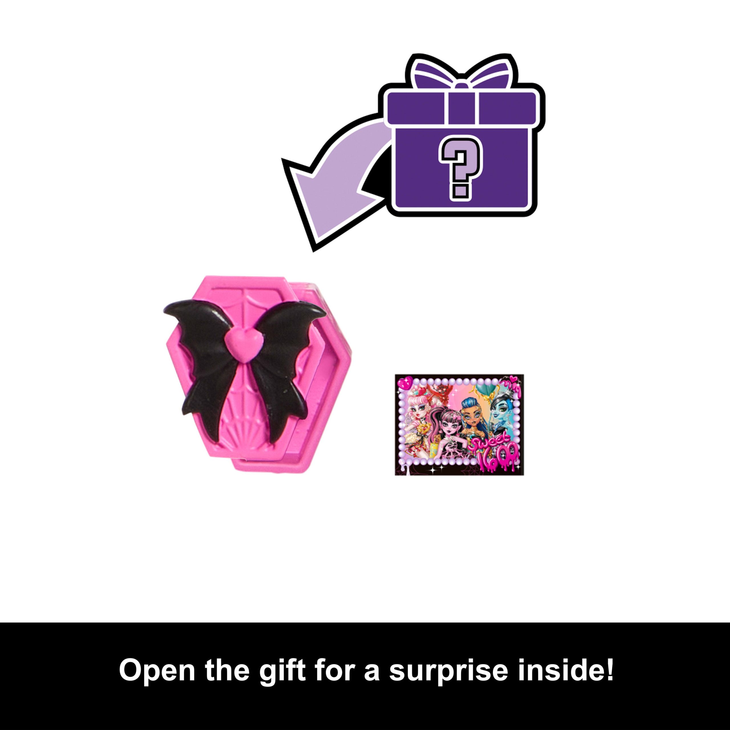 Monster High Scary Sweet Birthday Draculaura Doll in Party Dress With Balloon & Gift - Image 3