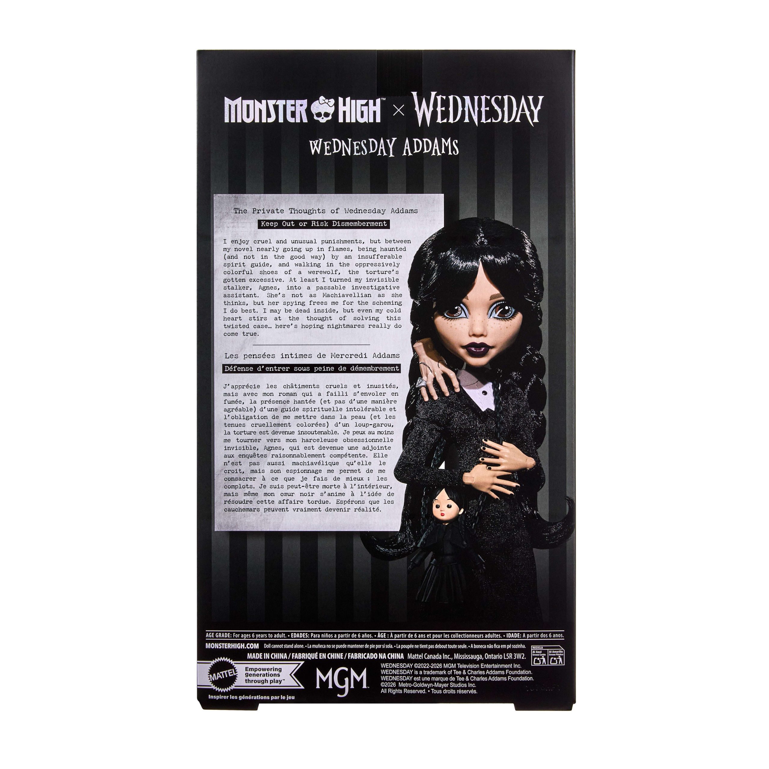 Monster High Skullector Muñeca de Colección Wednesday Merlina Addams - Image 6