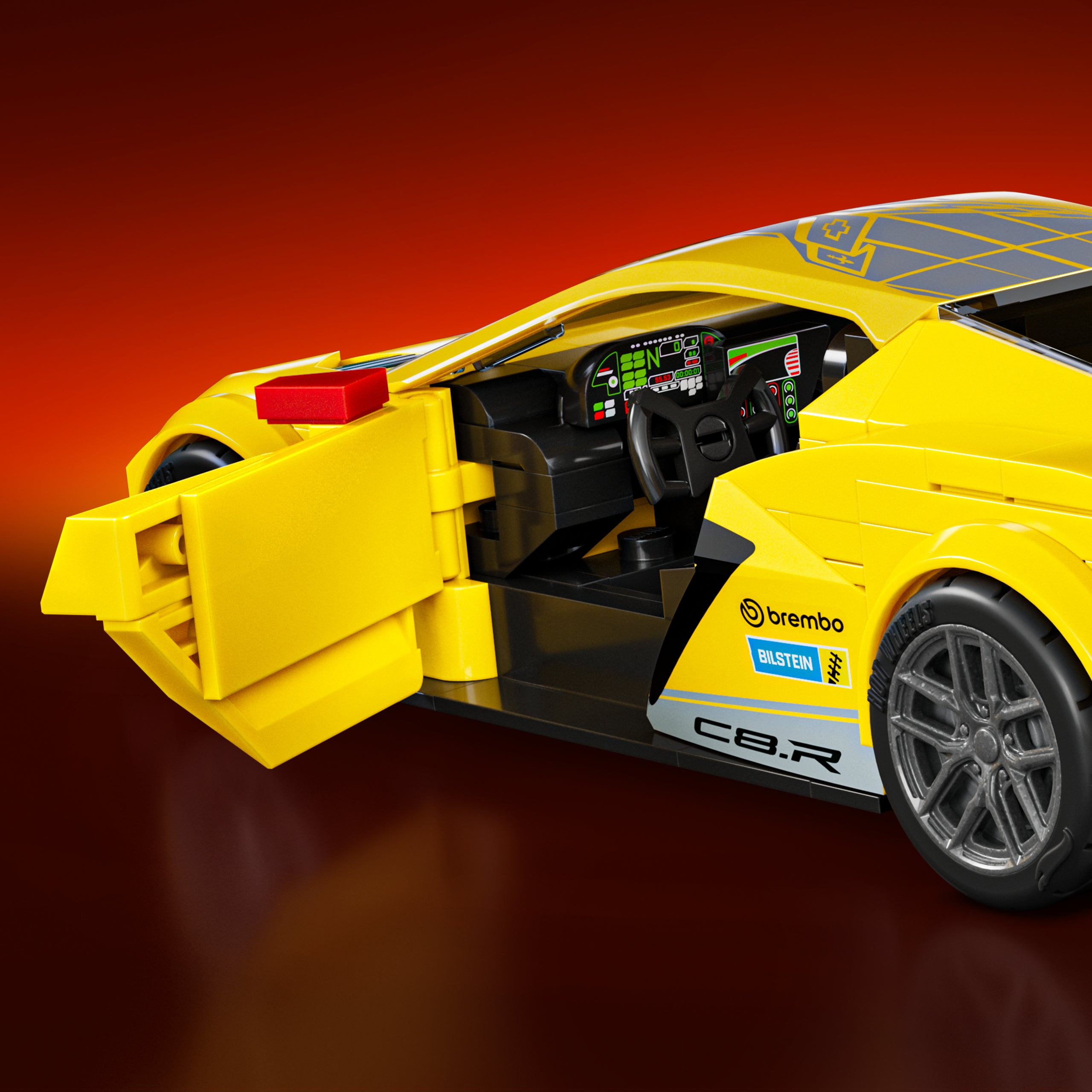 Mattel Brick Shop Hot Wheels Juguete de Construcción Speed '20 Corvette C8.R - Image 6